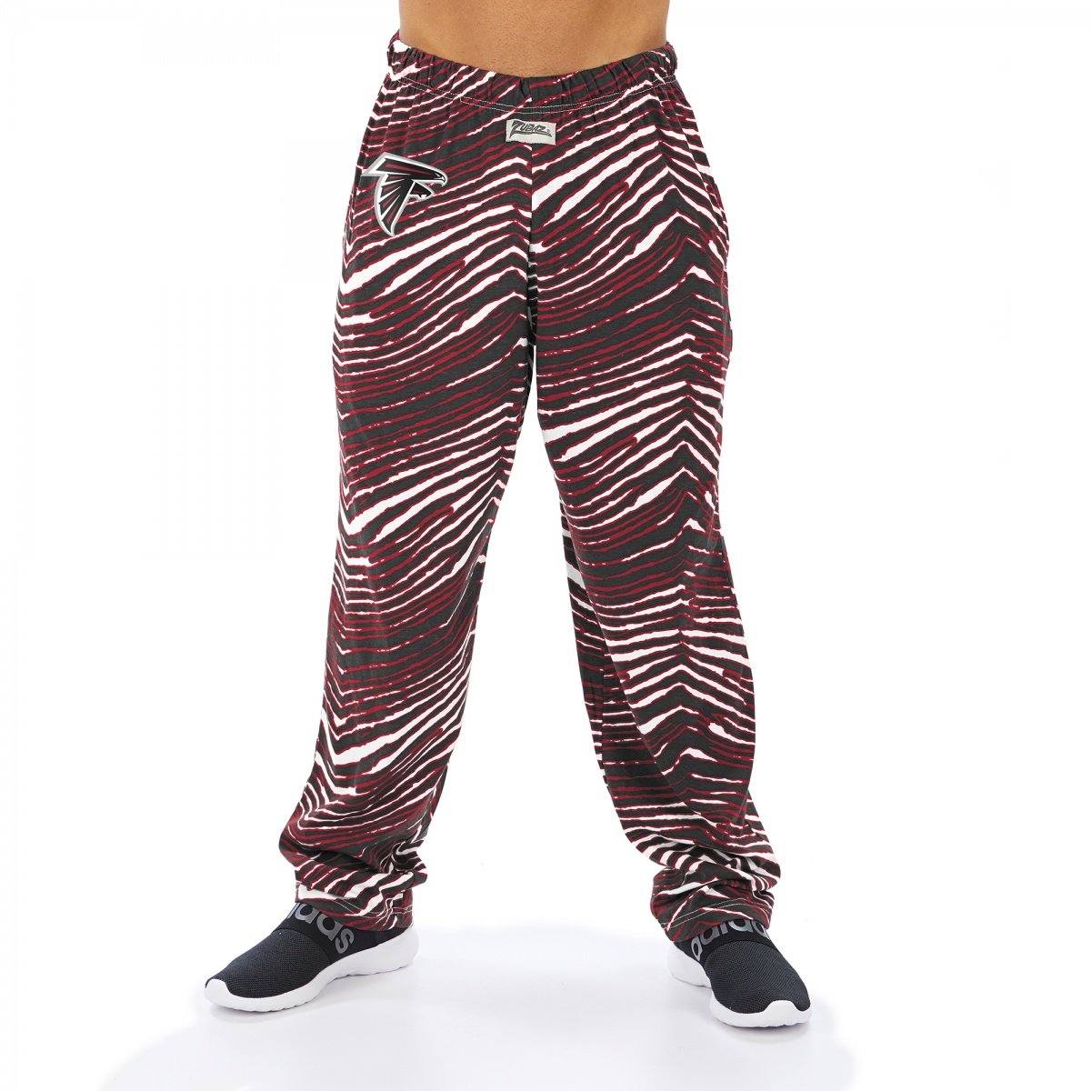 Zubaz Men's Atlanta Falcons NFL Classic Zebra - Print Team Logo Workout Pants