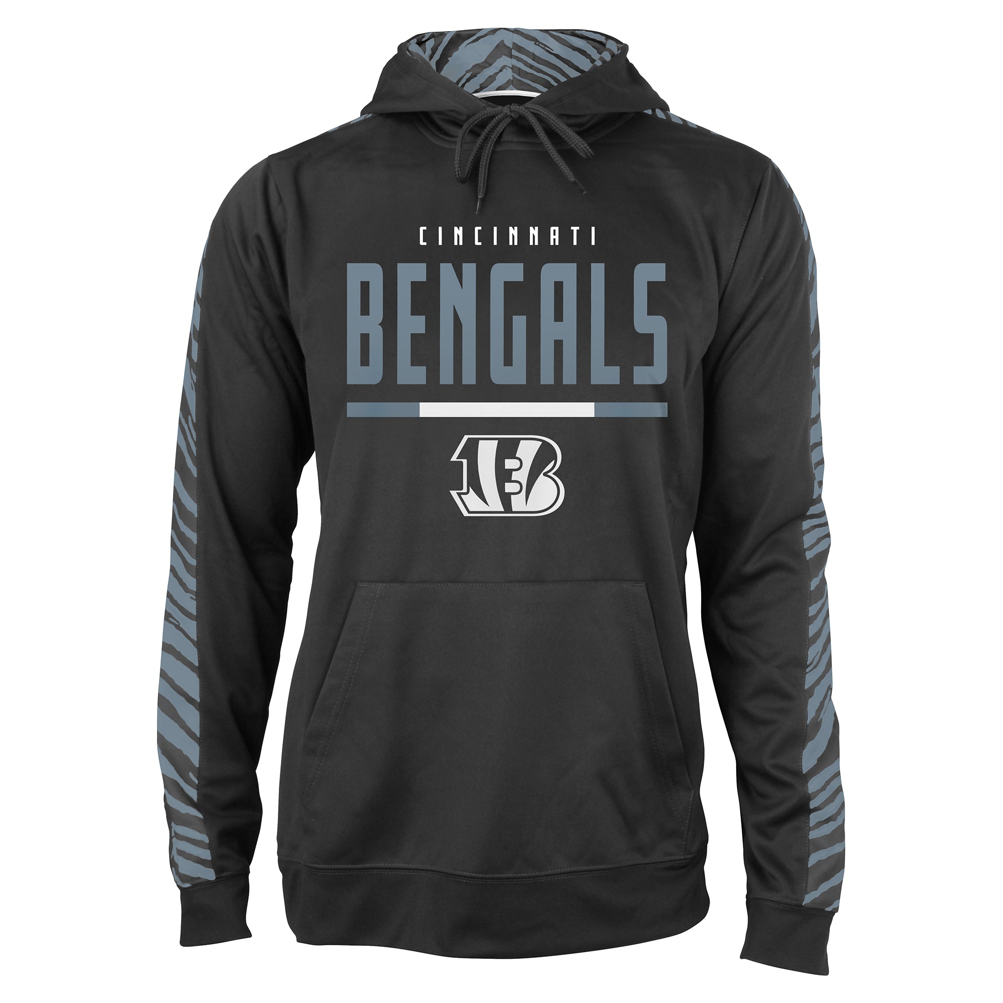 Men's NFL Cincinnati Bengals Oxide Zebra Sleeve Pullover Hoodie