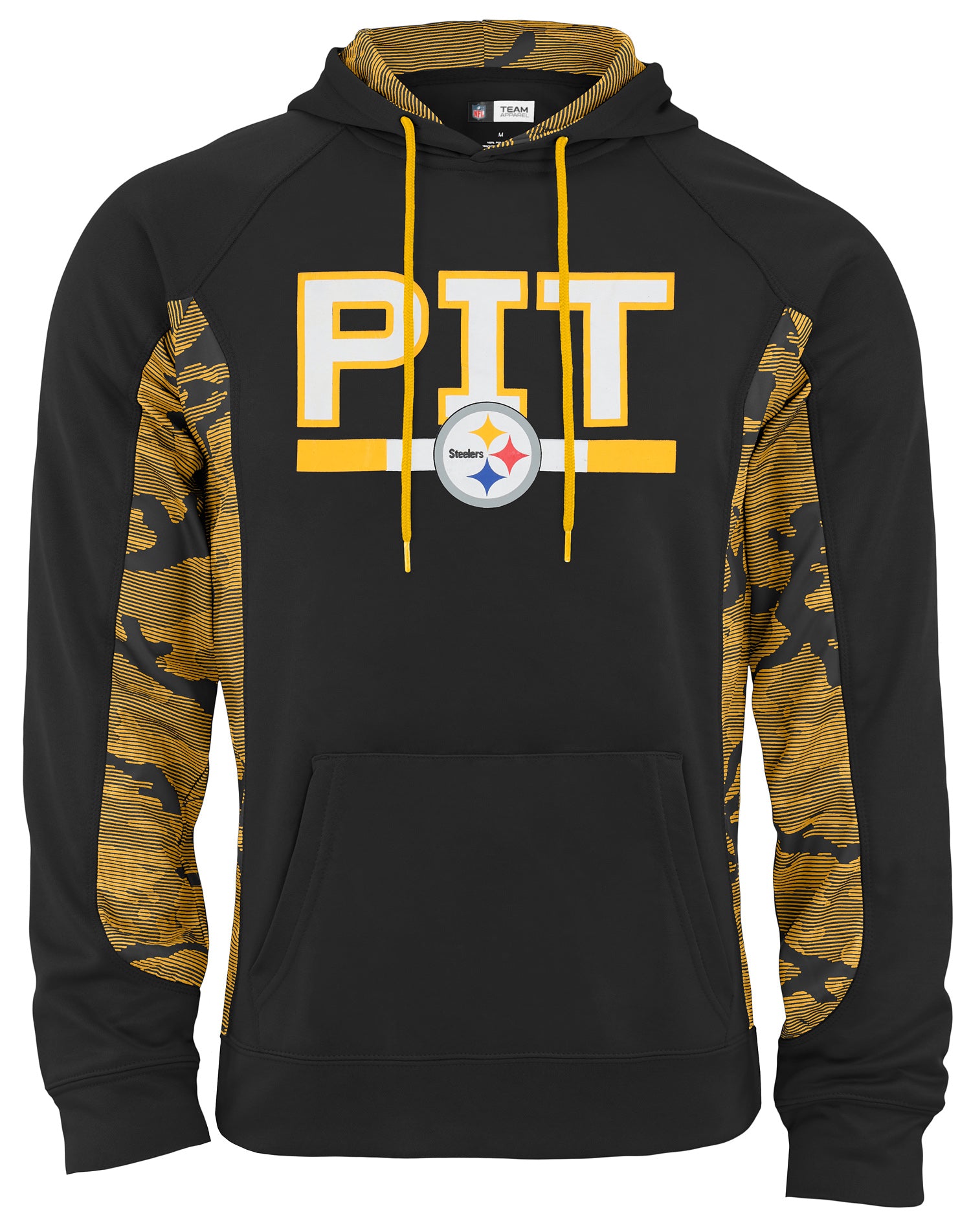 Zubaz Men's NFL Elevated Camo-Lined Hoodie, Pittsburgh Steelers