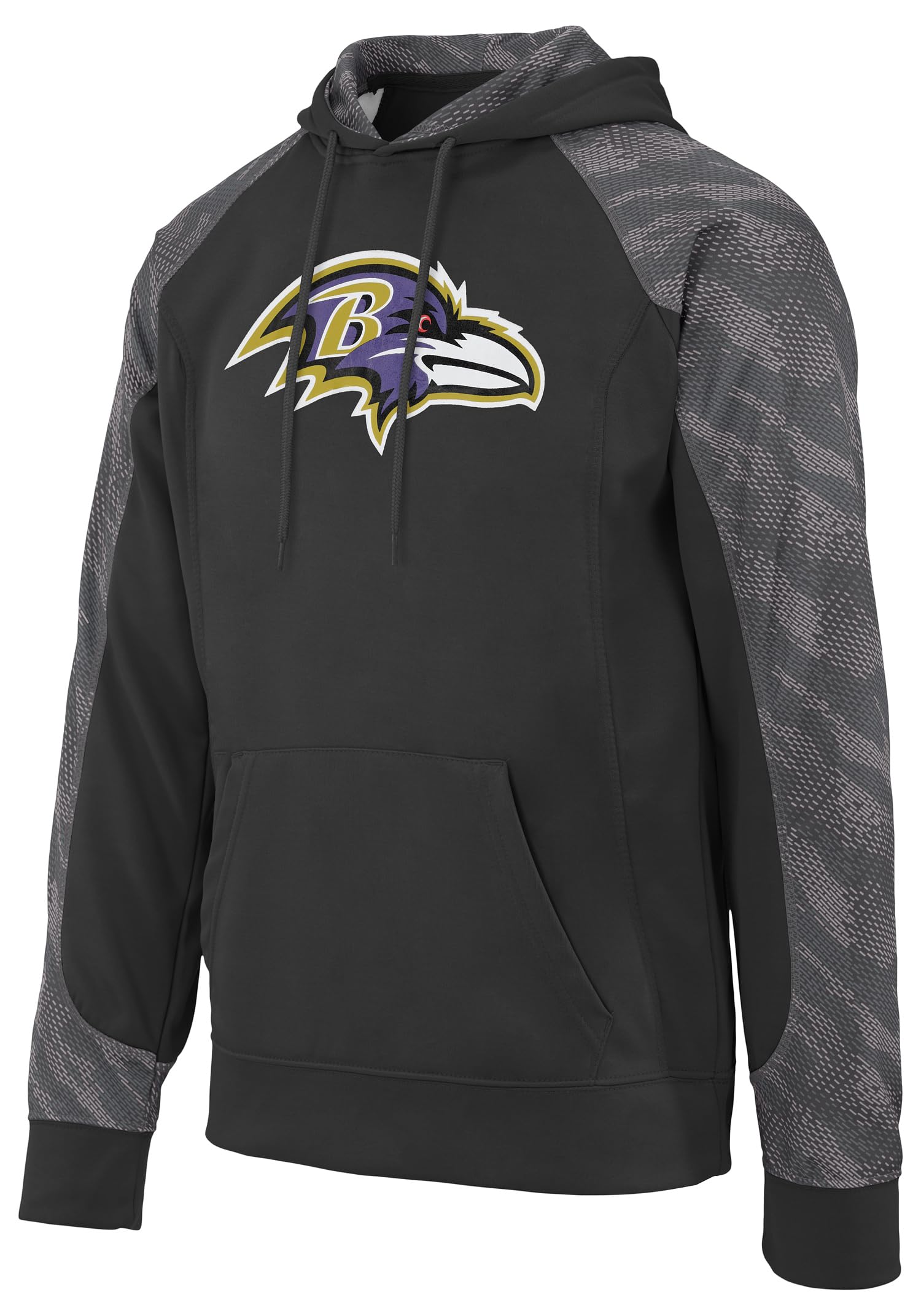 Zubaz NFL Men's Stylish Elevated Logo Viper Hoodie - Perfect for Baltimore Ravens Fans