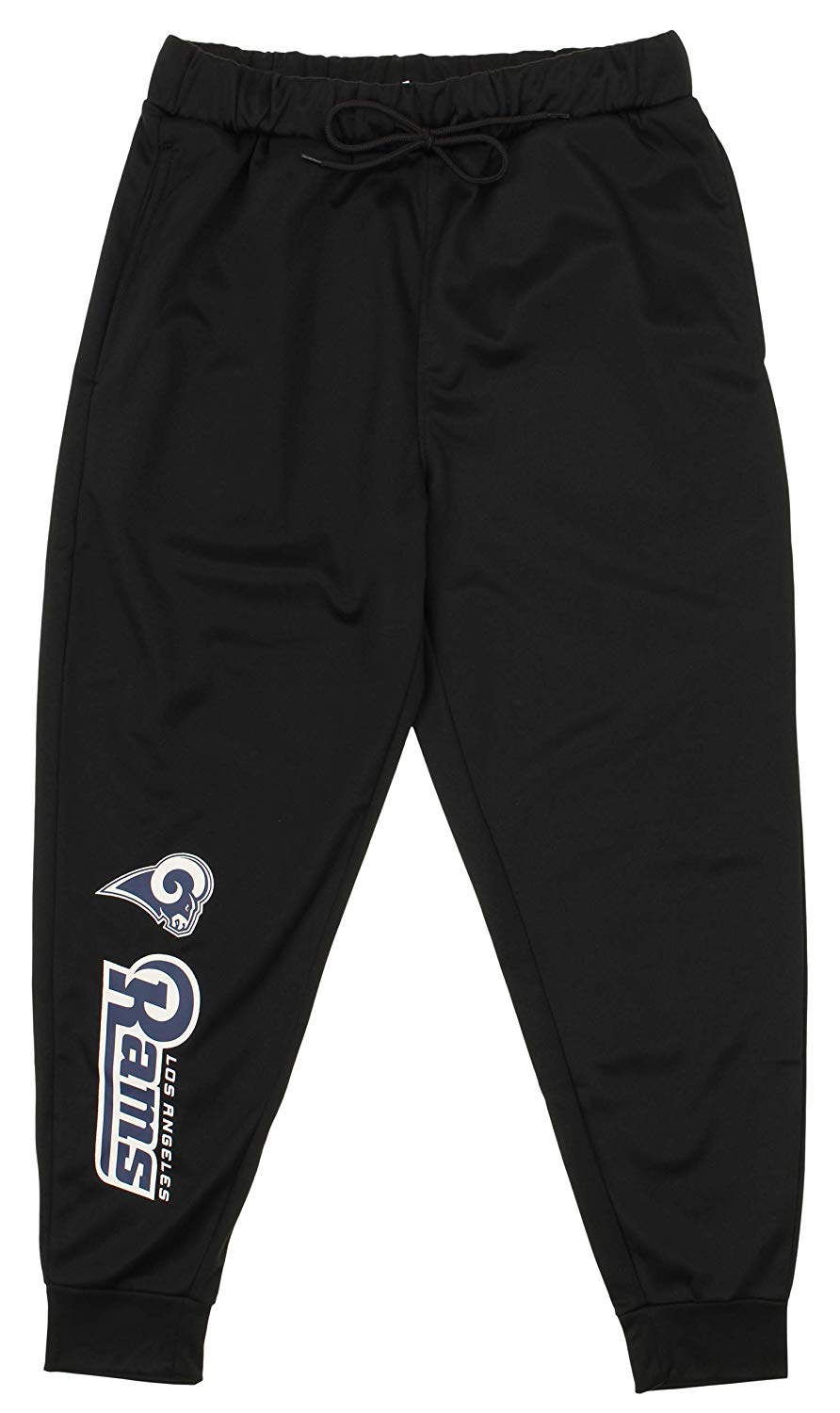 Hot Deal! Zubaz Men's Black Poly Fleece NFL Los Angeles Rams Joggers for Comfort