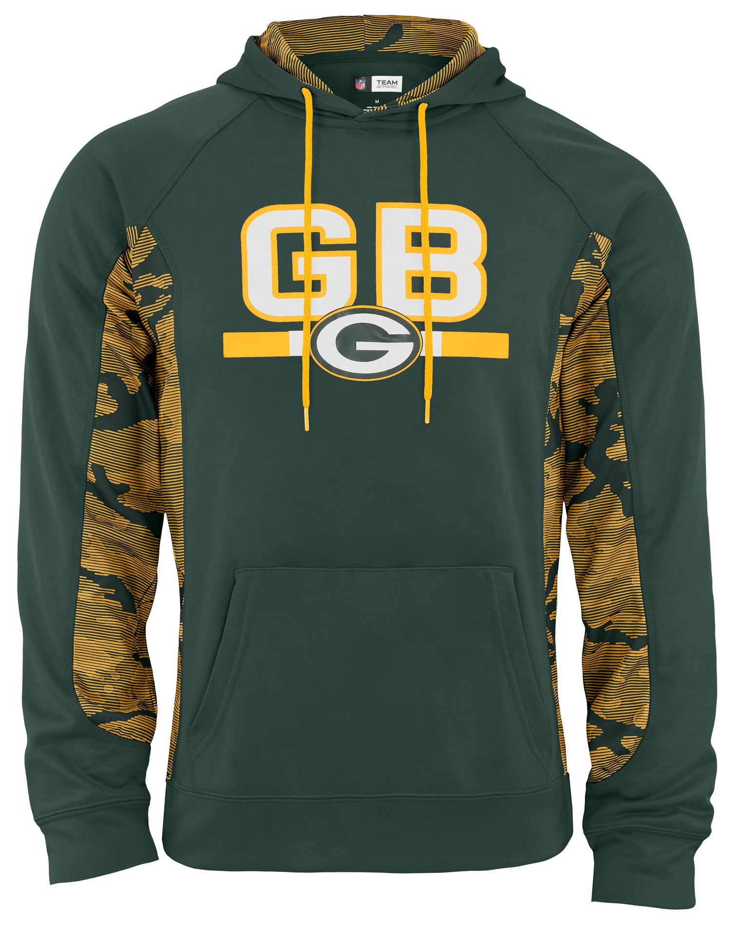 Zubaz Men's NFL Elevated Green Bay Packers Camo - Line Hoodie
