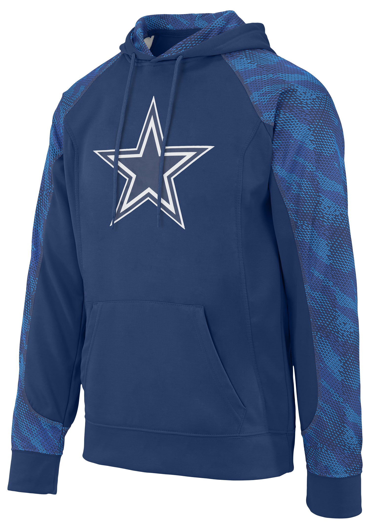 Zubaz Men's Dallas Cowboys Elevated Logo Viper Polyester Hoodie