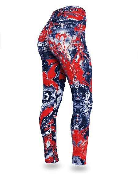 NFL Women's New England Patriots Swirl-Patterned Comfort Leggings