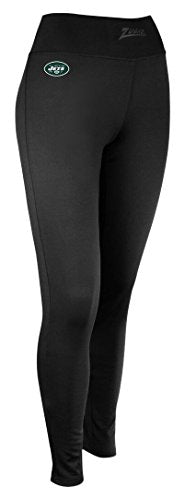 Zubaz Women's Black Solid New York Jets NFL Leggings