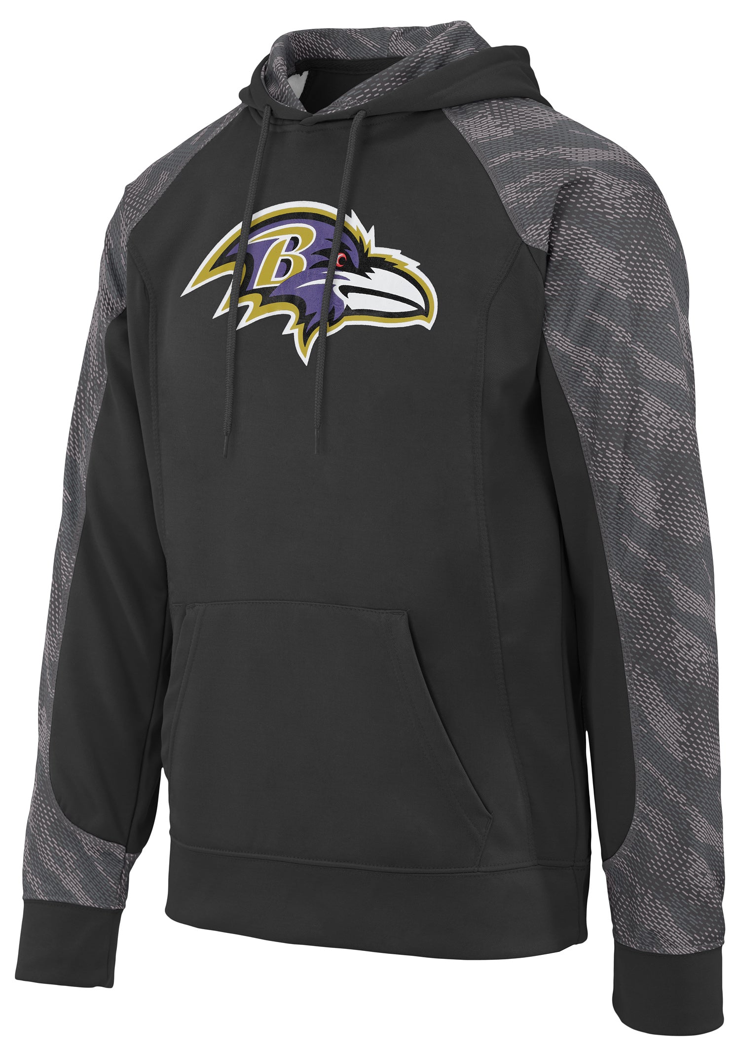 Zubaz NFL Men's Stylish Elevated Logo Viper Hoodie - Perfect for Baltimore Ravens Fans