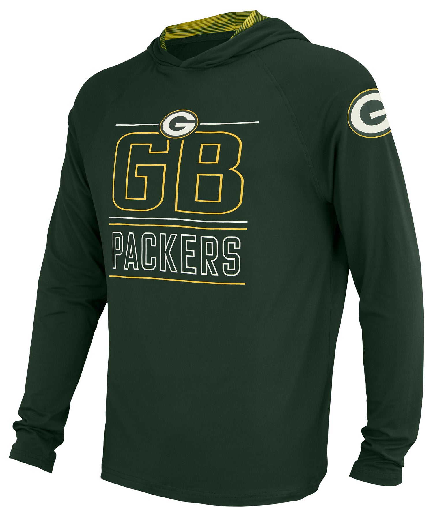 Zubaz Men's NFL Green Bay Packers Active Hoodie with Camo Details