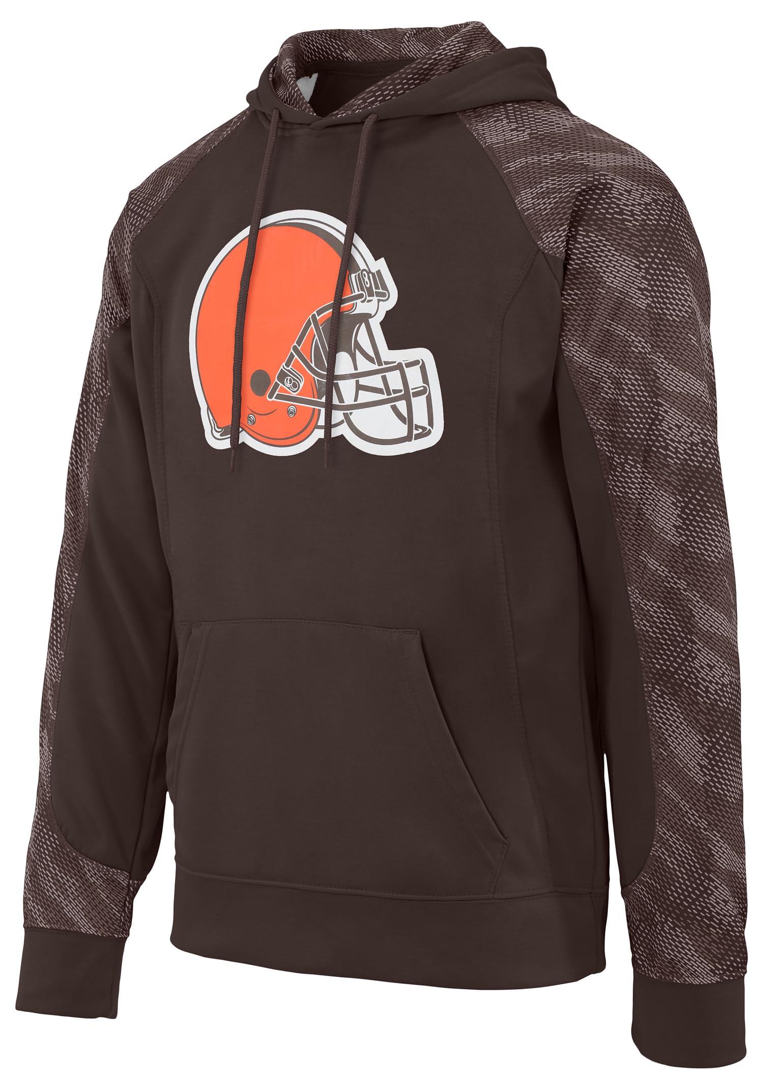 Zubaz Men's Cleveland Browns Elevated Logo Viper Polyester Hoodie