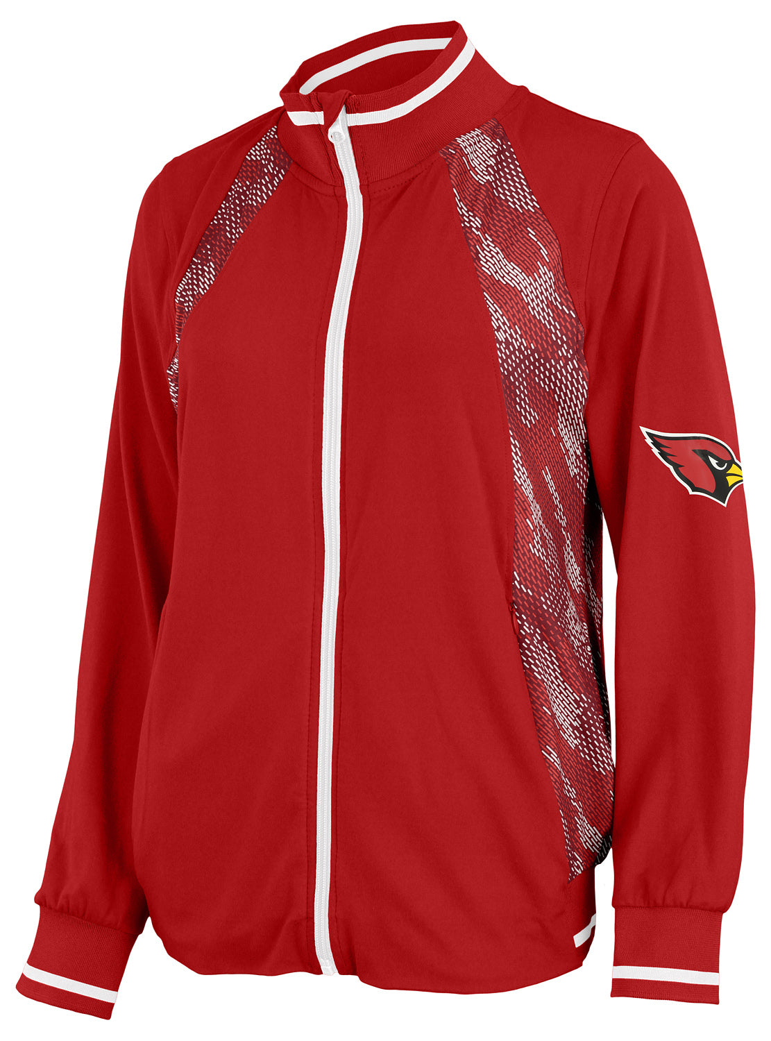 Hot Sale! Zubaz Women's Arizona Cardinals NFL Full - Zip Lightweight Jacket with Viper Accent