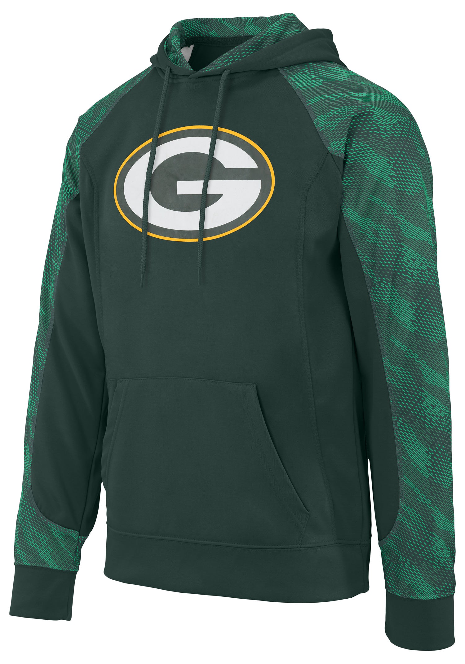 Zubaz Men's NFL Elevated Logo Viper Green Bay Packers Hoodie