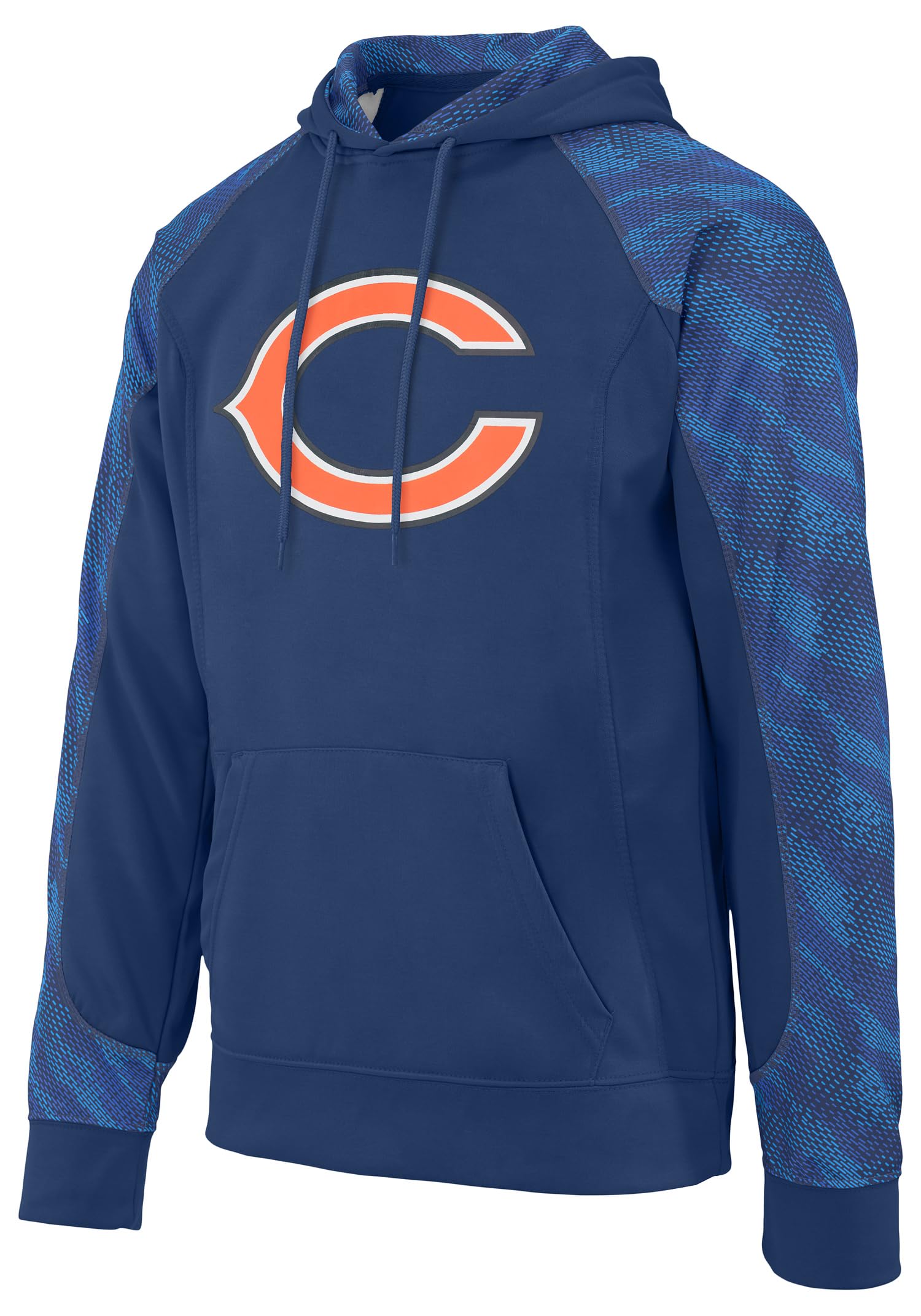 Zubaz NFL Men's Chicago Bears Viper Hoodie - Elevated Logo & Great Value