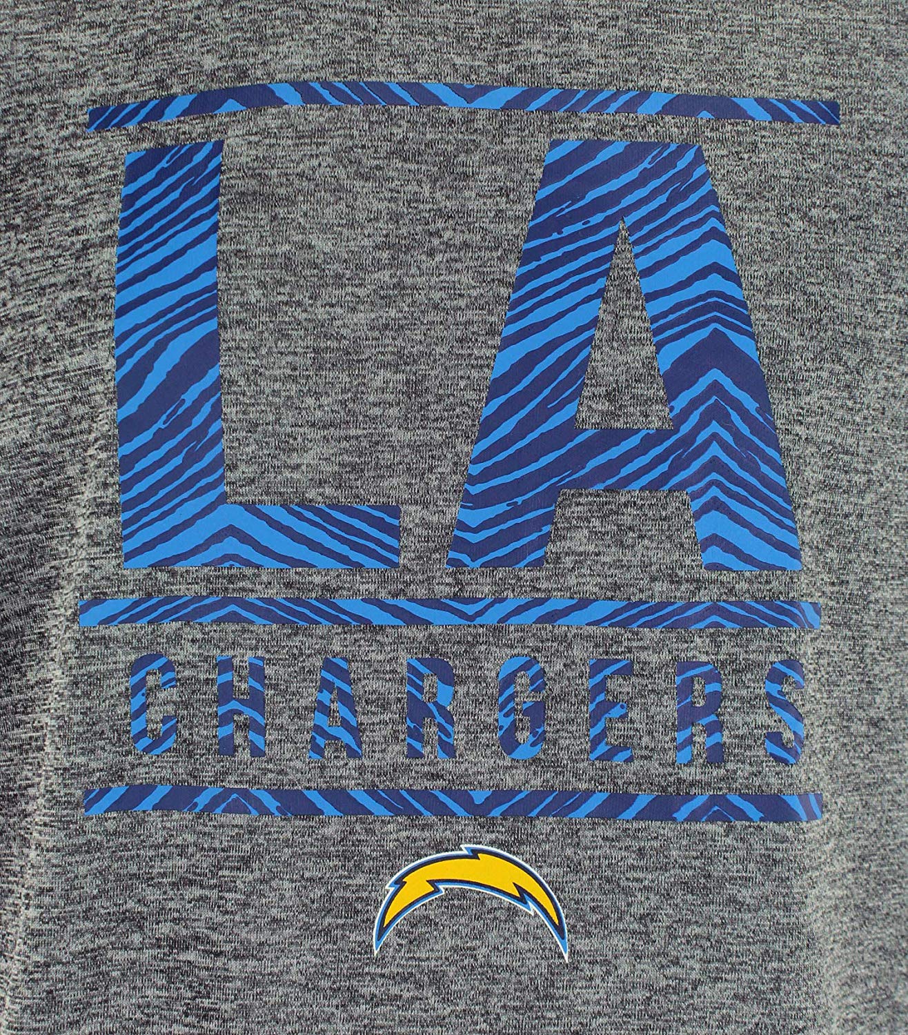 Hot Deal! Zubaz Men's Lightweight French Terry Crew Neck NFL Los Angeles Chargers Sweatshirt
