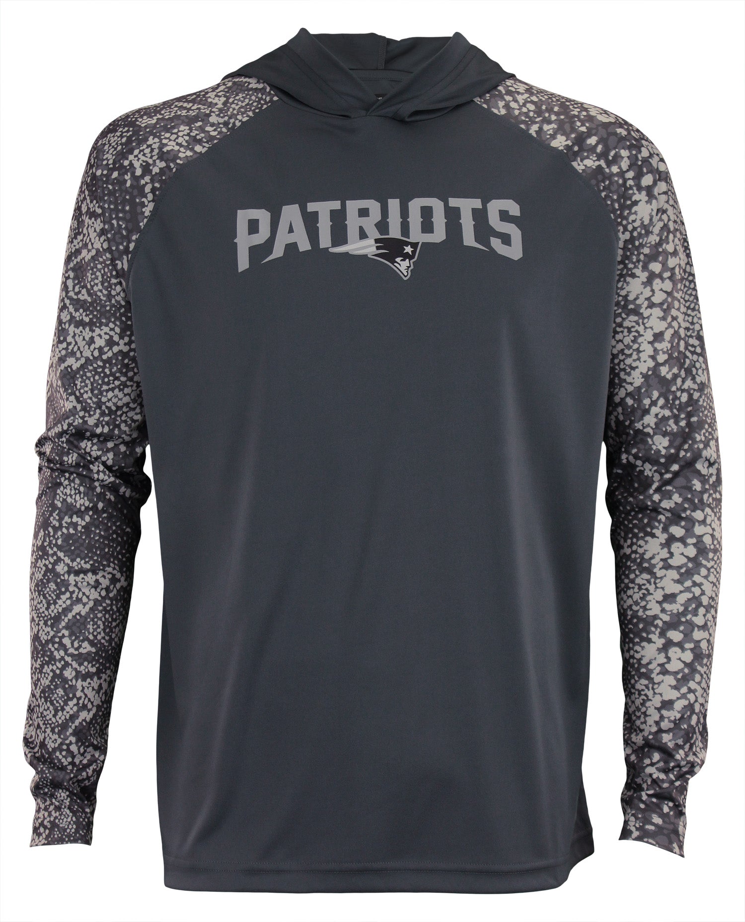 ZUBAZ Men's Lightweight Gray New England Patriots NFL Hoodie