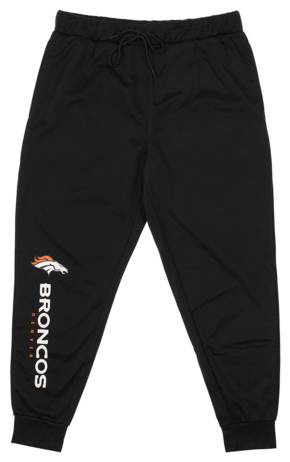 Hot Deal! Men's NFL Denver Broncos Black Polyester Fleece Joggers for Comfortable Lounging