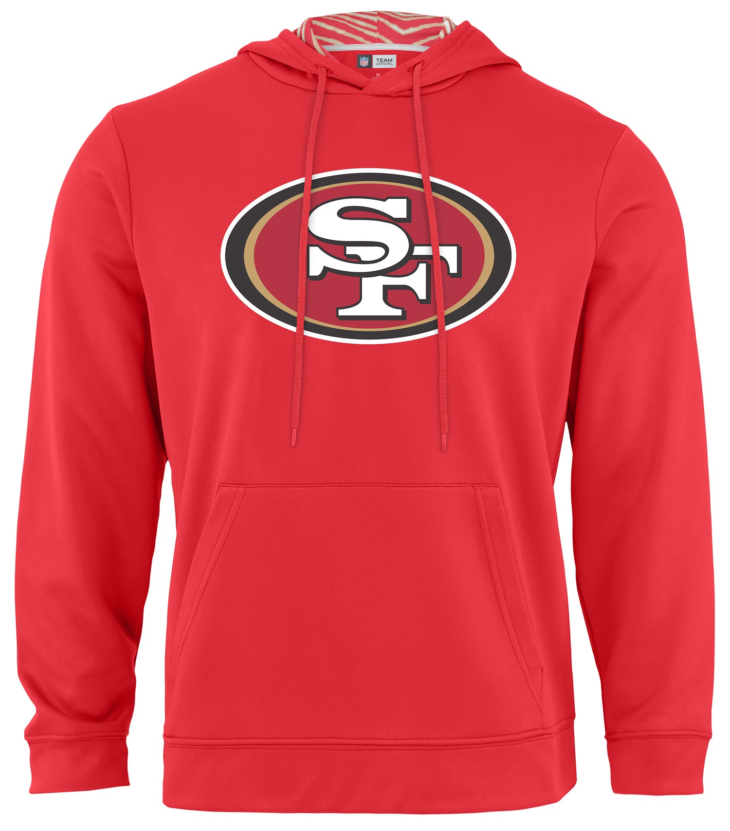 Hot Deal! Zubaz Men's NFL San Francisco 49ers Team Color Hoodie with Zebra Hood Liner