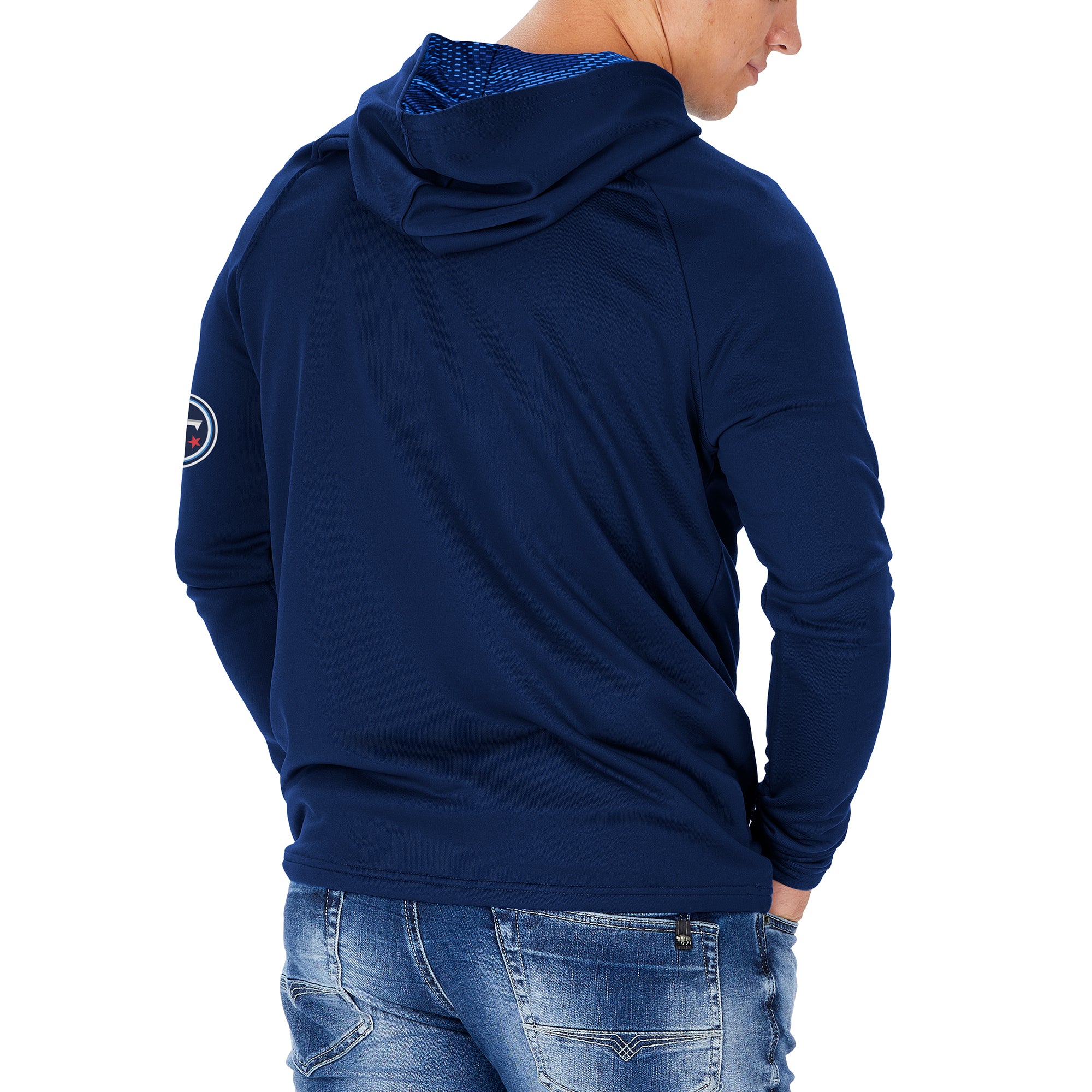 Hot! Zubaz Men's Tennessee Titans NFL Team Color Hoodie with Viper Print