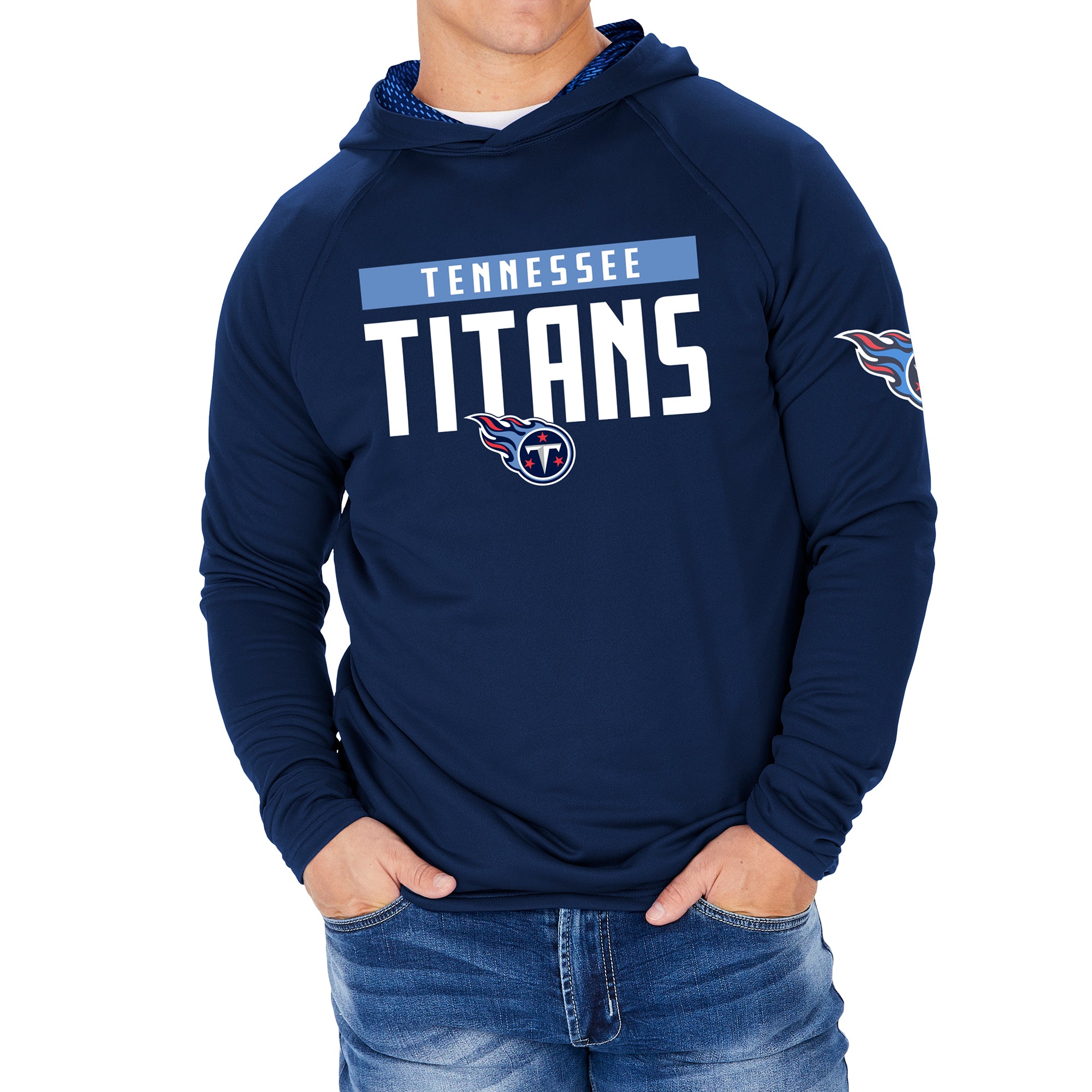 Hot! Zubaz Men's Tennessee Titans NFL Team Color Hoodie with Viper Print