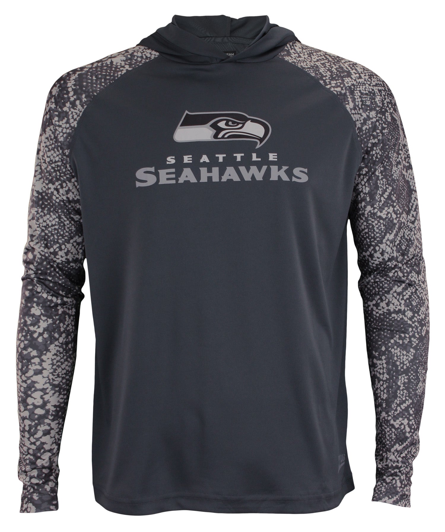 Hot Deal! Zubaz Men's Lightweight Gray Seattle Seahawks NFL Hoodie