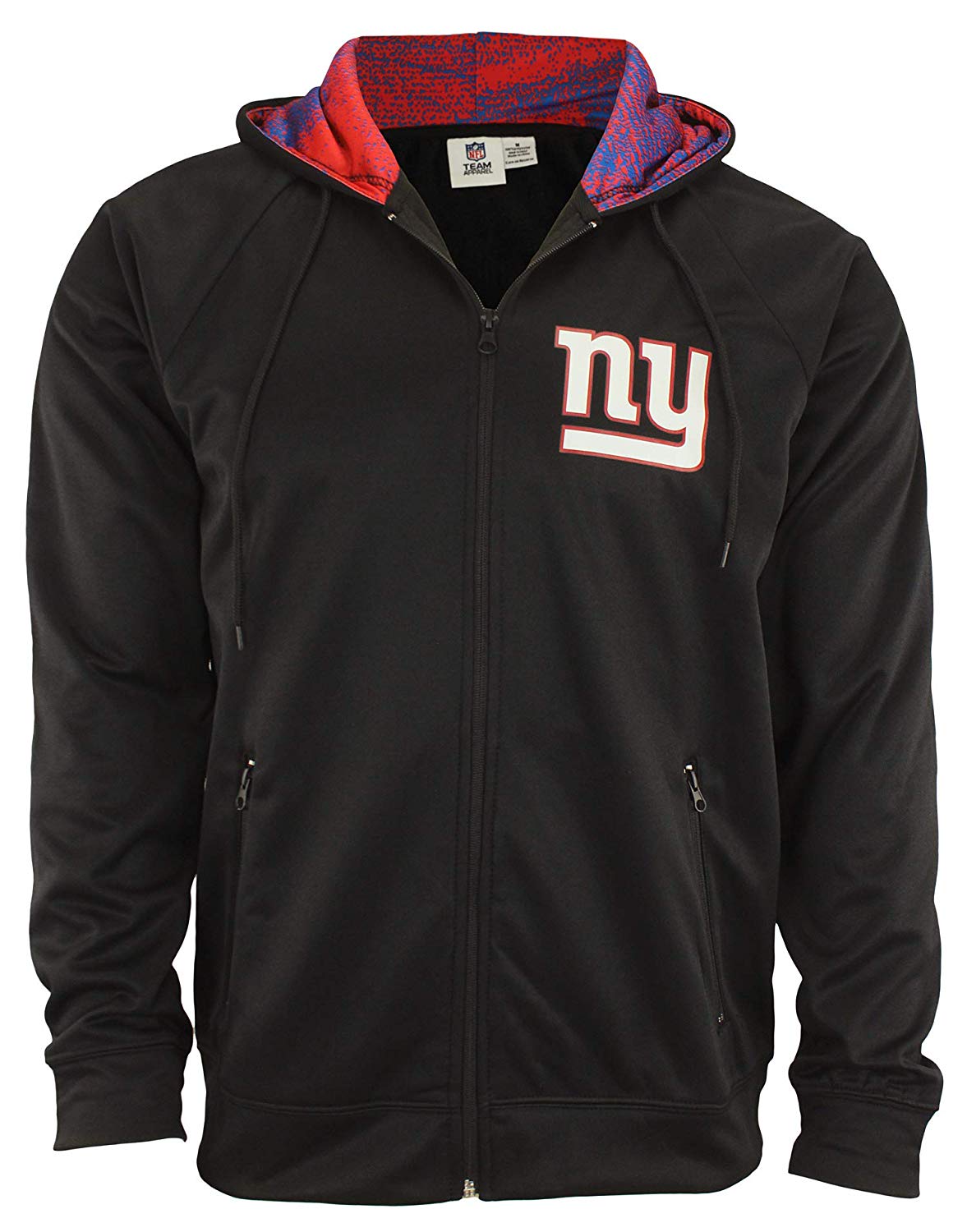 Zubaz Men's Heavyweight Full-Zip Performance Fleece Hoodie for New York Giants Fans