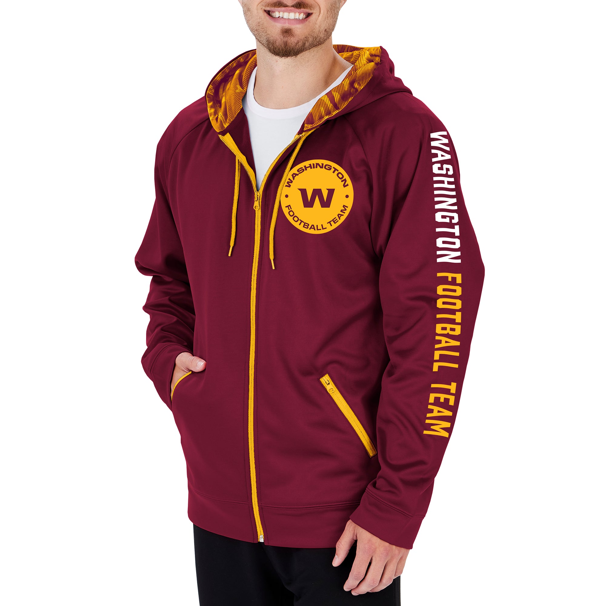 Hot! Zubaz Men's NFL Washington Football Team Camo Full - Zip Hoodie