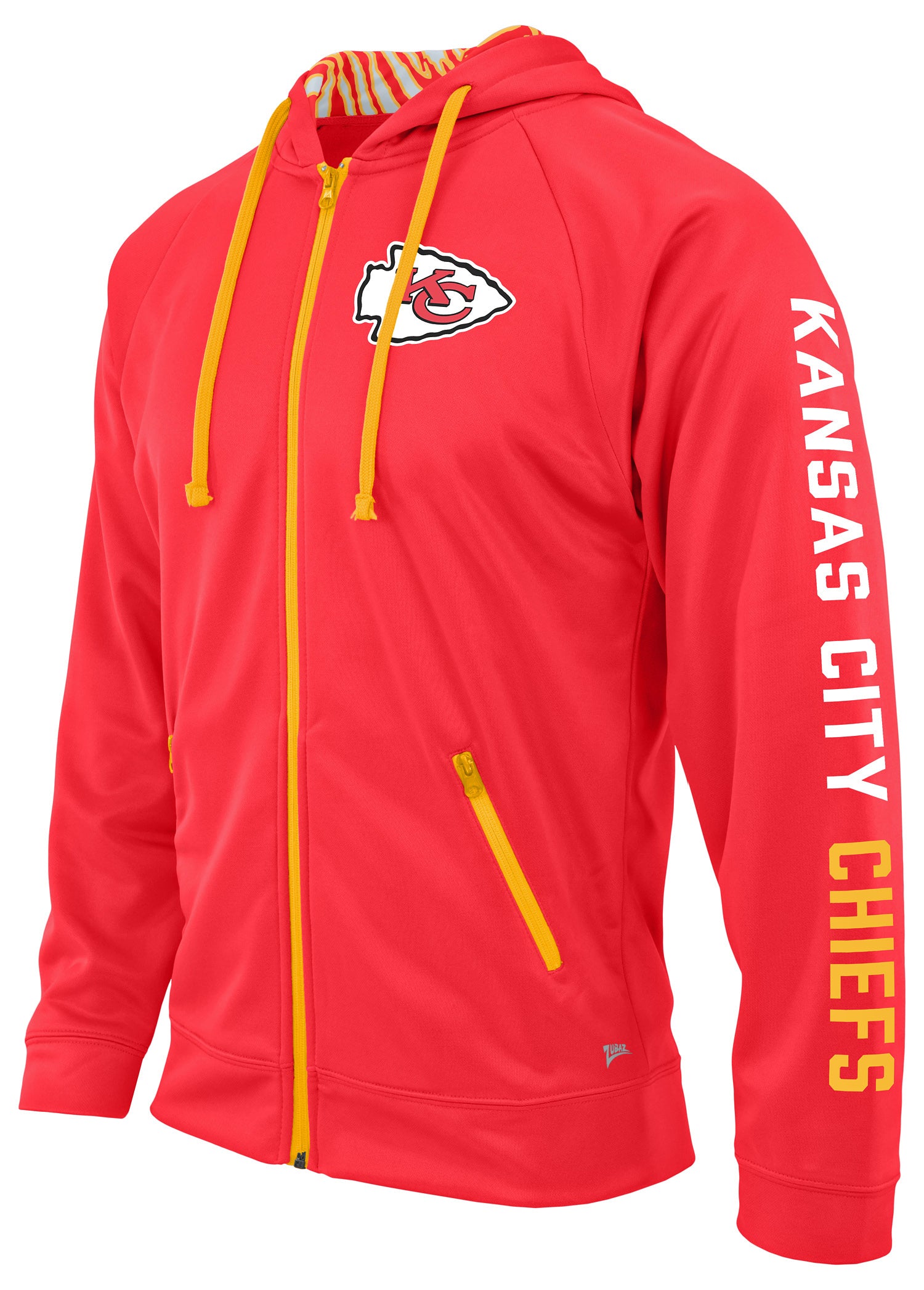 Hot Deal! Zubaz NFL Men's Kansas City Chiefs Full Zip Hoodie with Logo & Alternative Colors