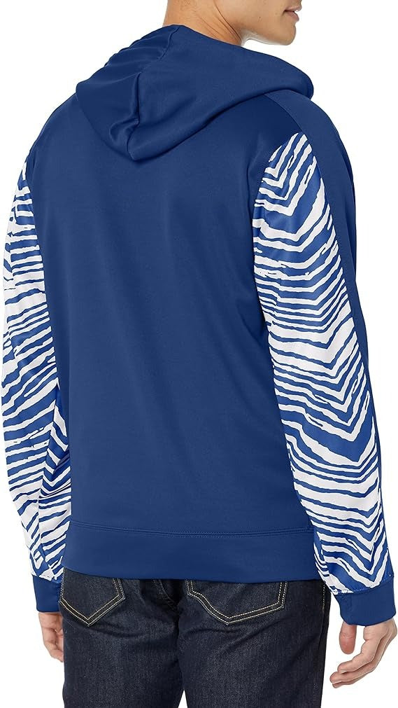 Hot Deal! Zubaz Men's Dallas Cowboys Zebra - Accented Full - Zip Team - Color Hoodie