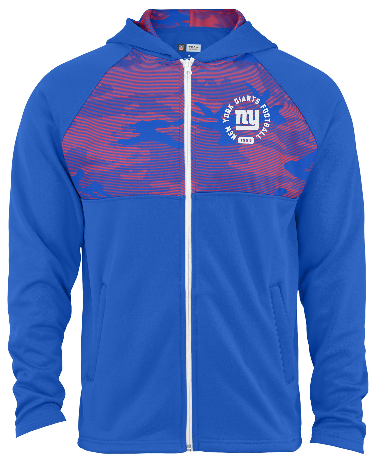 Hot! Zubaz NFL Men's New York Giants Full Zip Yoke Hoodie