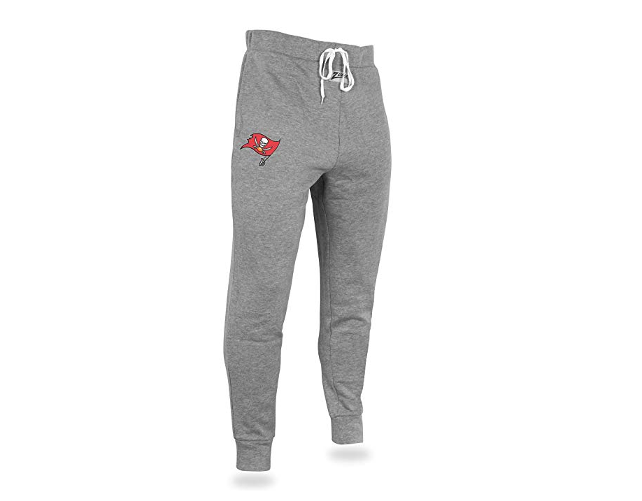 Hot! Zubaz NFL Men's Tampa Bay Buccaneers Gray Jogger Pants with Team Logo