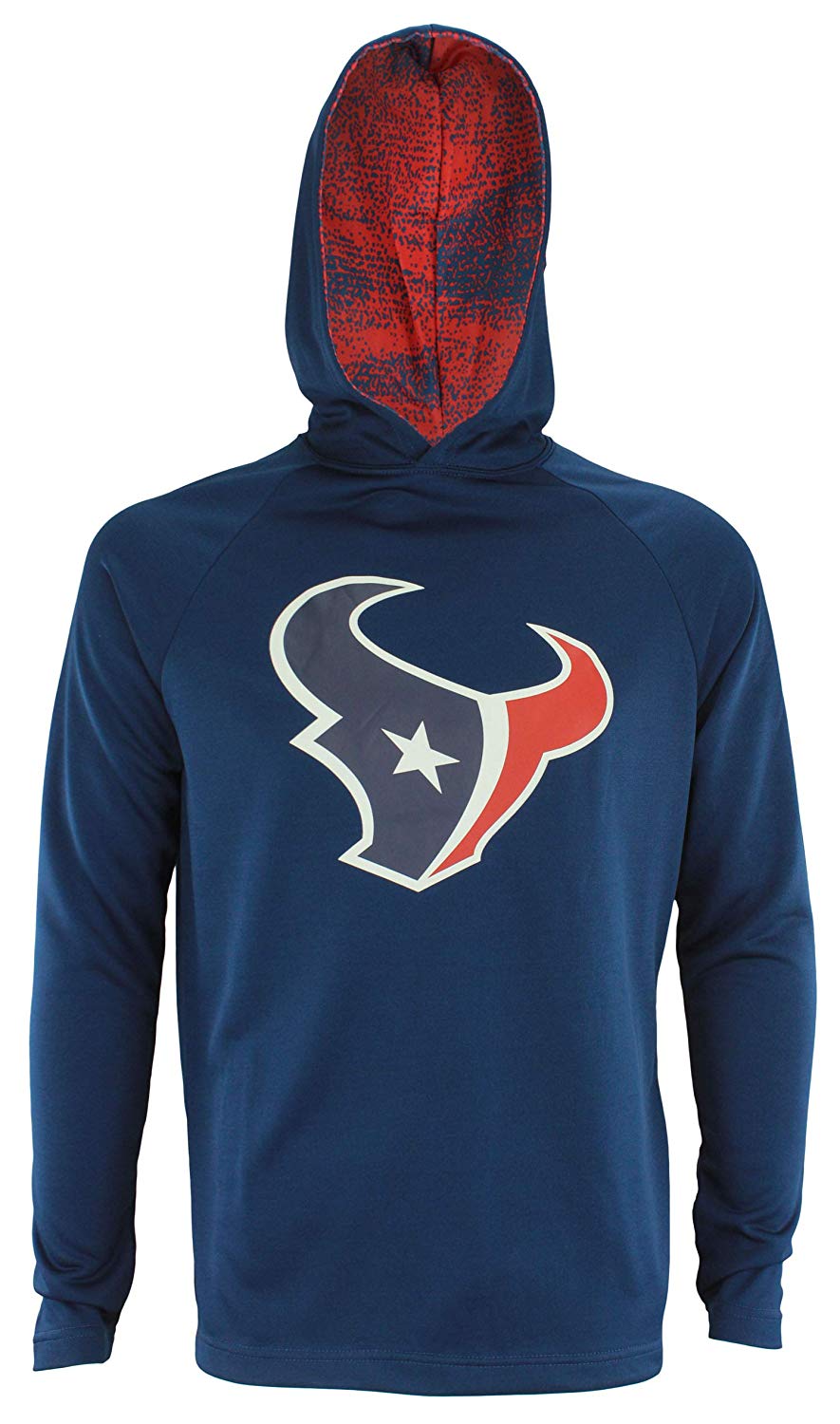 Hot Deal! Zubaz Men's Lightweight NFL Houston Texans French Terry Performance Hoodie