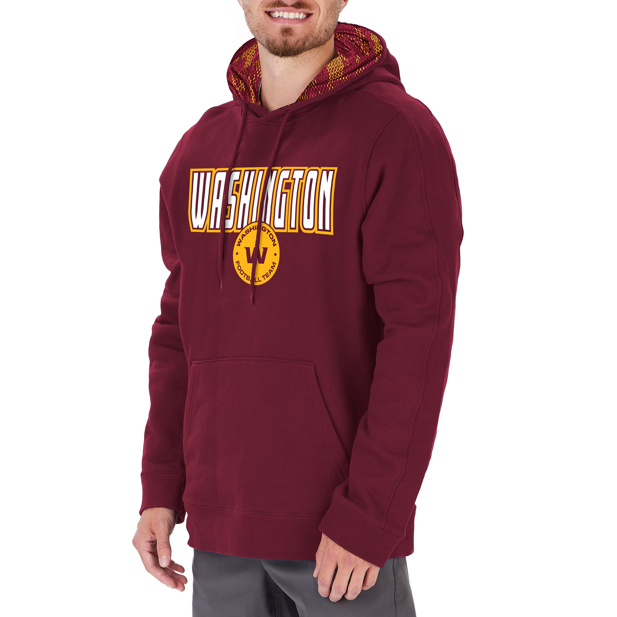 Hot Deal! Zubaz Men's NFL Washington Football Team Viper Print Comfortable Hoodie