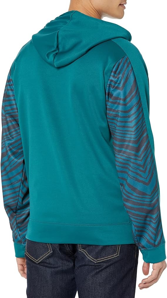 Hot! Zubaz Men's Philadelphia Eagles Full Zip Hoodie with Zebra Accent