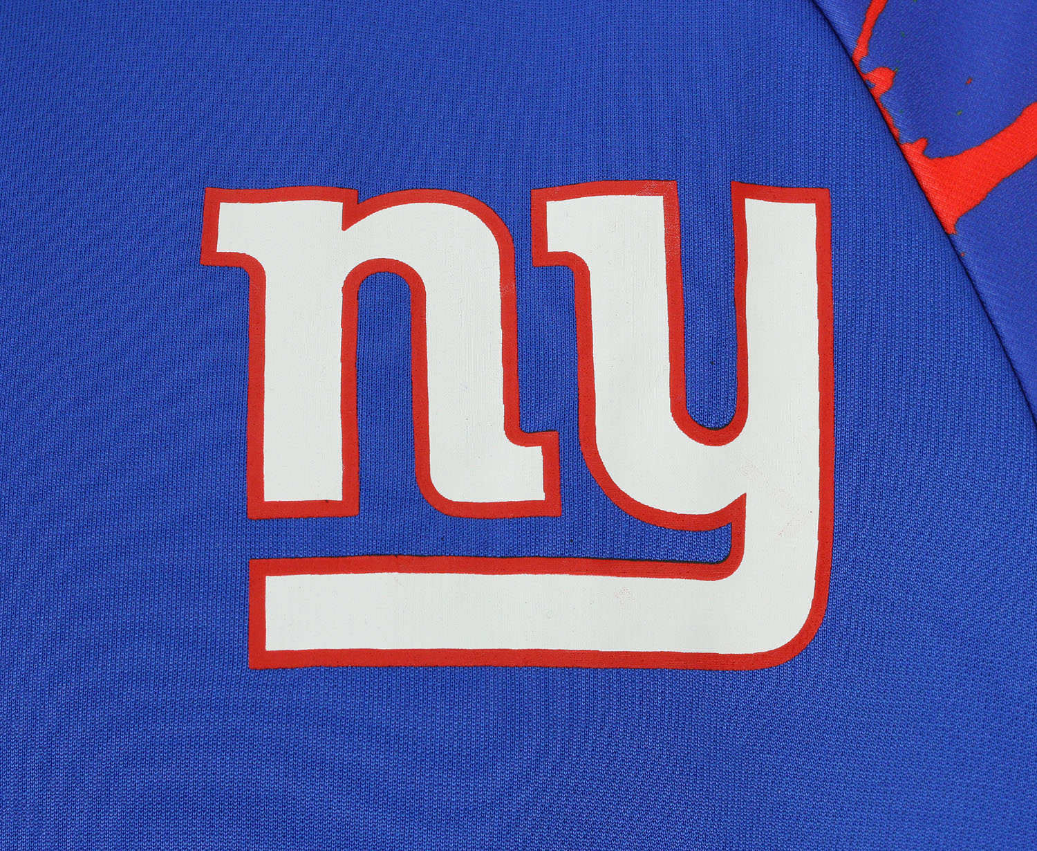 Men's NFL New York Giants Full Zip Performance Hoodie with Eye - Catching Lava Sleeves
