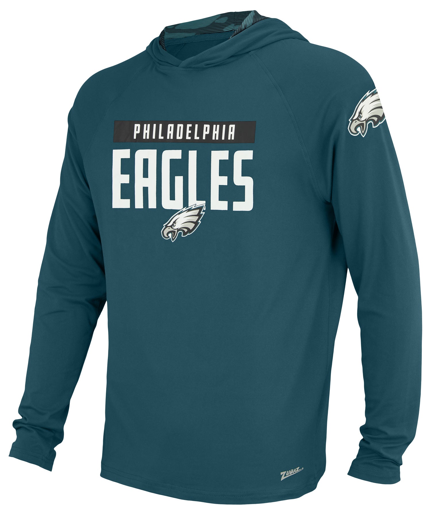 Zubaz Men's Philadelphia Eagles Camo-Accented NFL Active Hoodie
