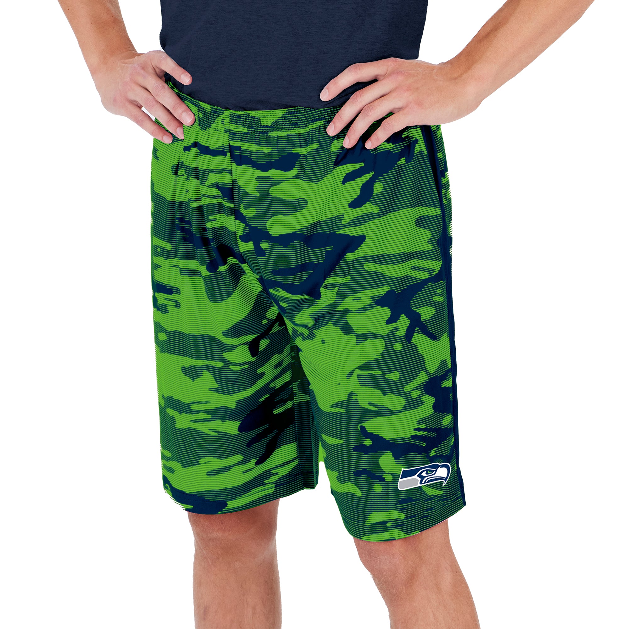Hot! Zubaz Men's NFL Seattle Seahawks Lightweight Camo Logo Shorts