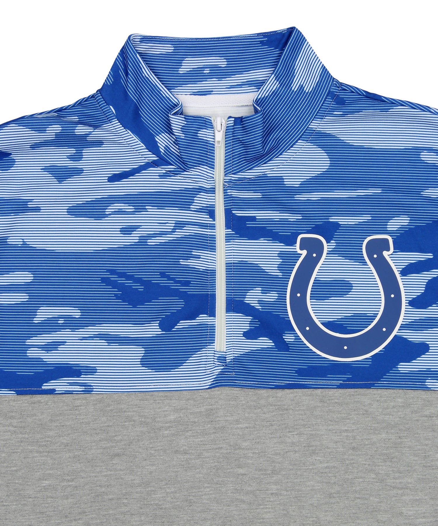 Men's Zubaz NFL Indianapolis Colts Camo-lined 1/4 Zip Fleece Pullover