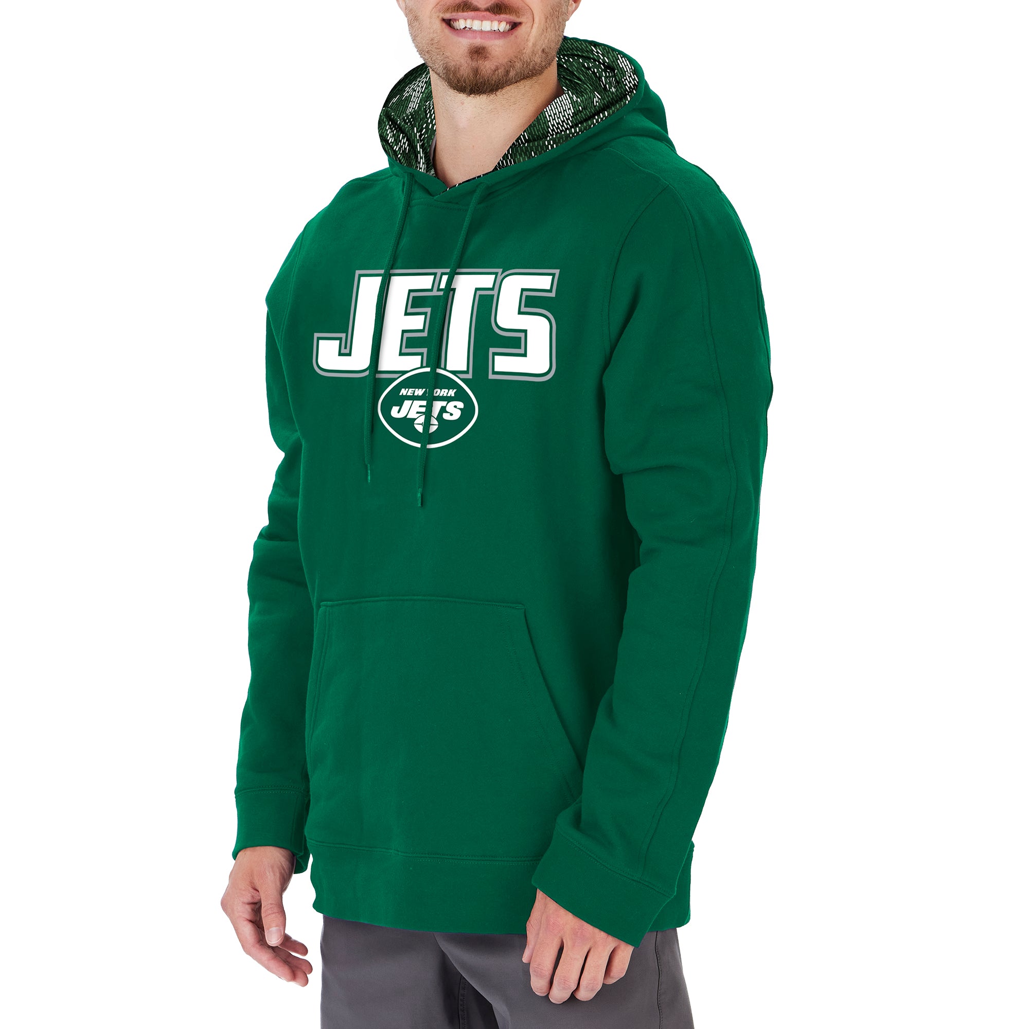 Zubaz Men's New York Jets NFL Viper Print Comfortable Hoodie