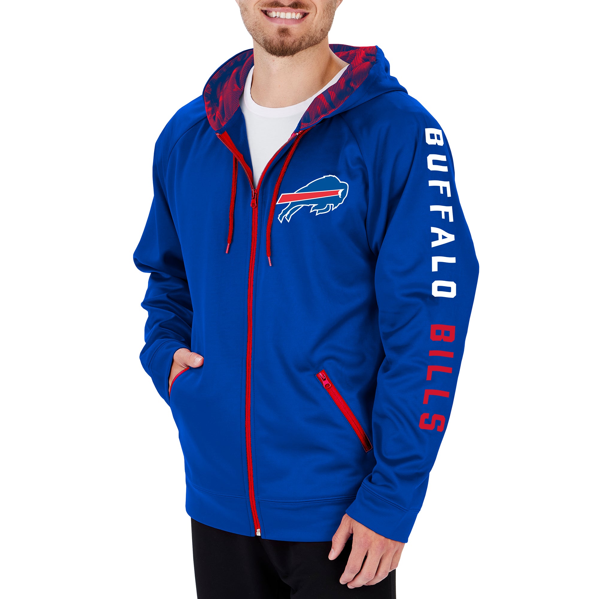 Hurry! Zubaz Men's Buffalo Bills NFL Full - Zip Camo Fleece Lined Hoodie