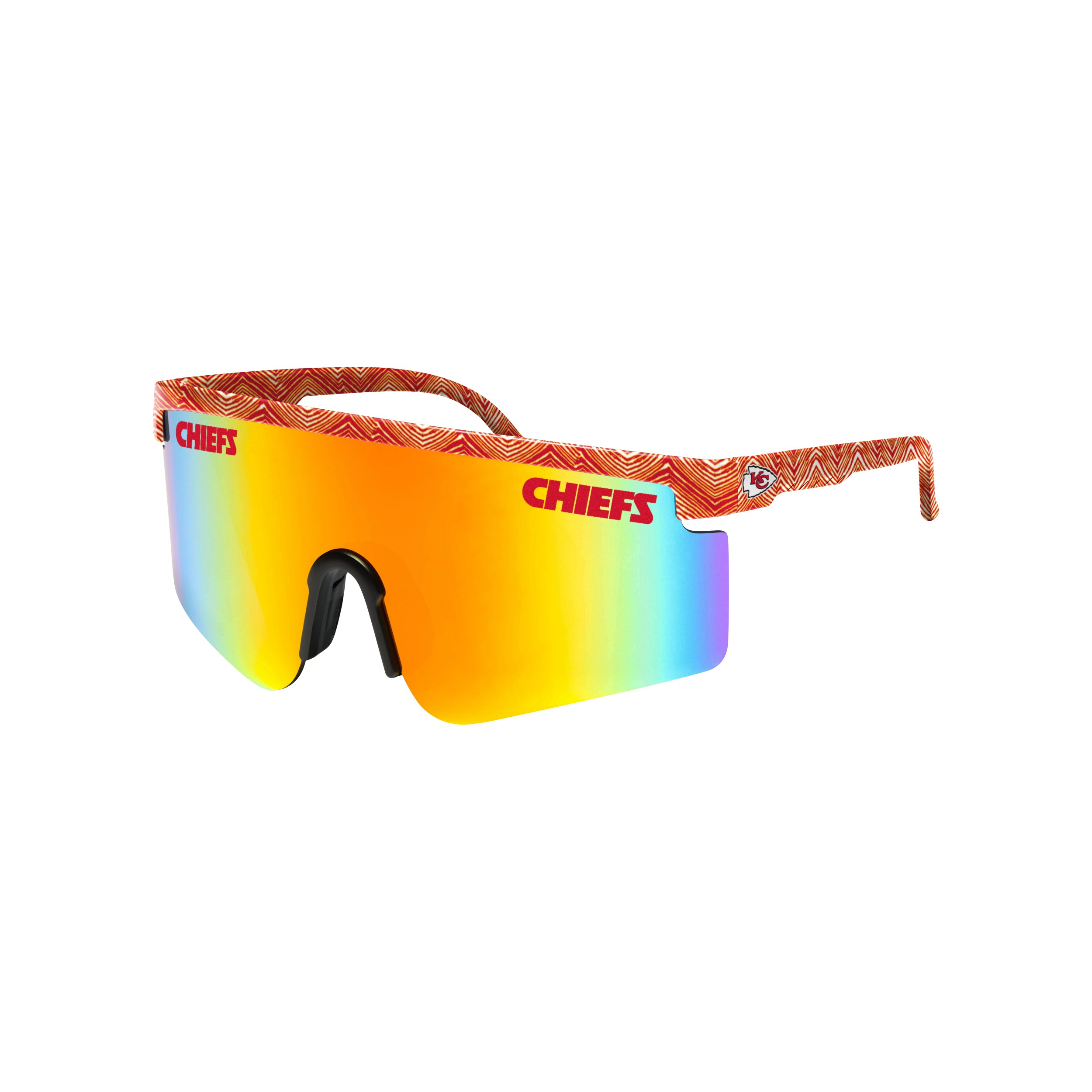 FOCO X Zubaz 90s Retro Style NFL Sunglasses for Kansas City Chiefs Fans