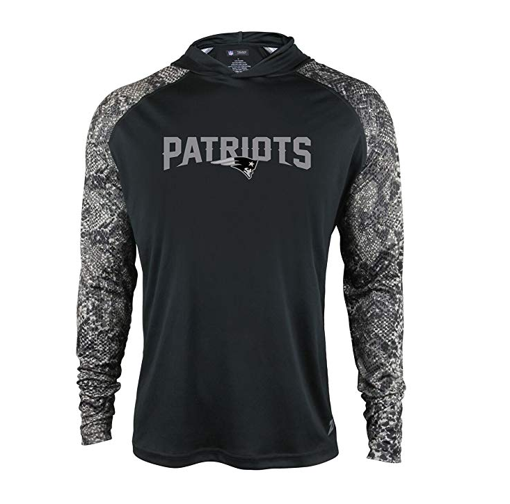 Hot! Zubaz Men's New England Patriots Black Lightweight Hoodie
