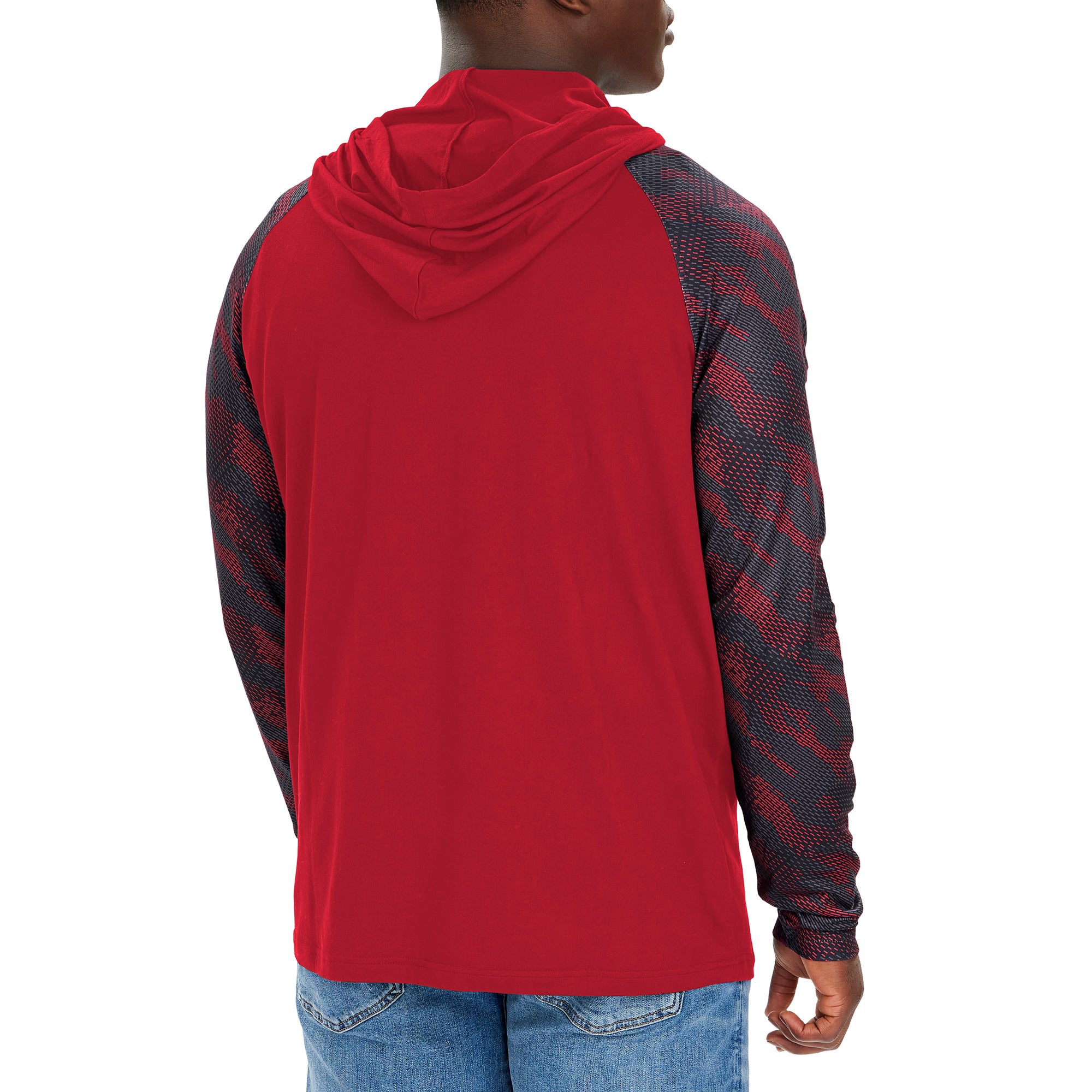 Zubaz Men's NFL Tampa Bay Buccaneers Viper Print Lightweight Pullover Hoodie