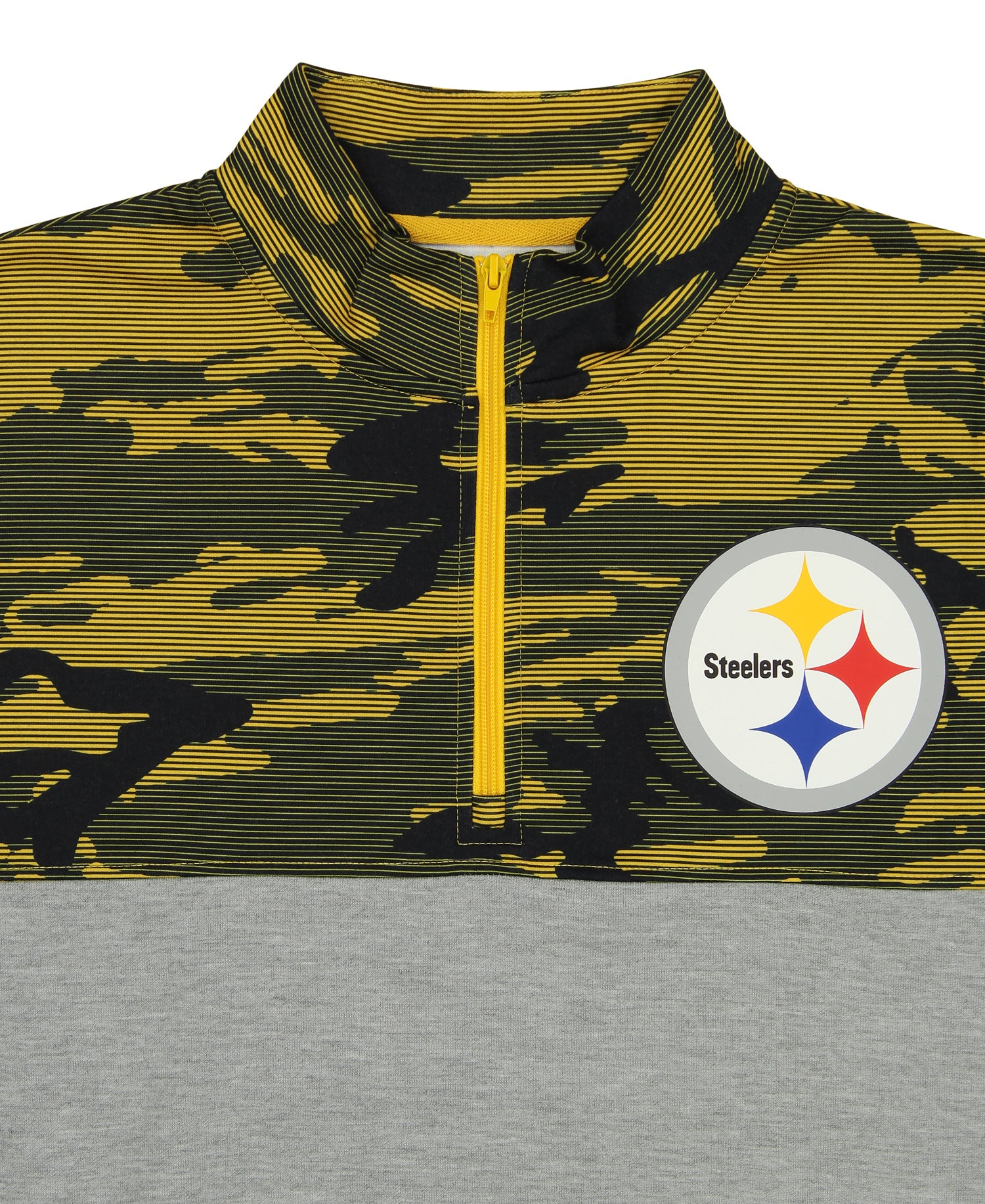 Hot! Zubaz Men's NFL Pittsburgh Steelers Camo 1/4 Zip Fleece Pullover
