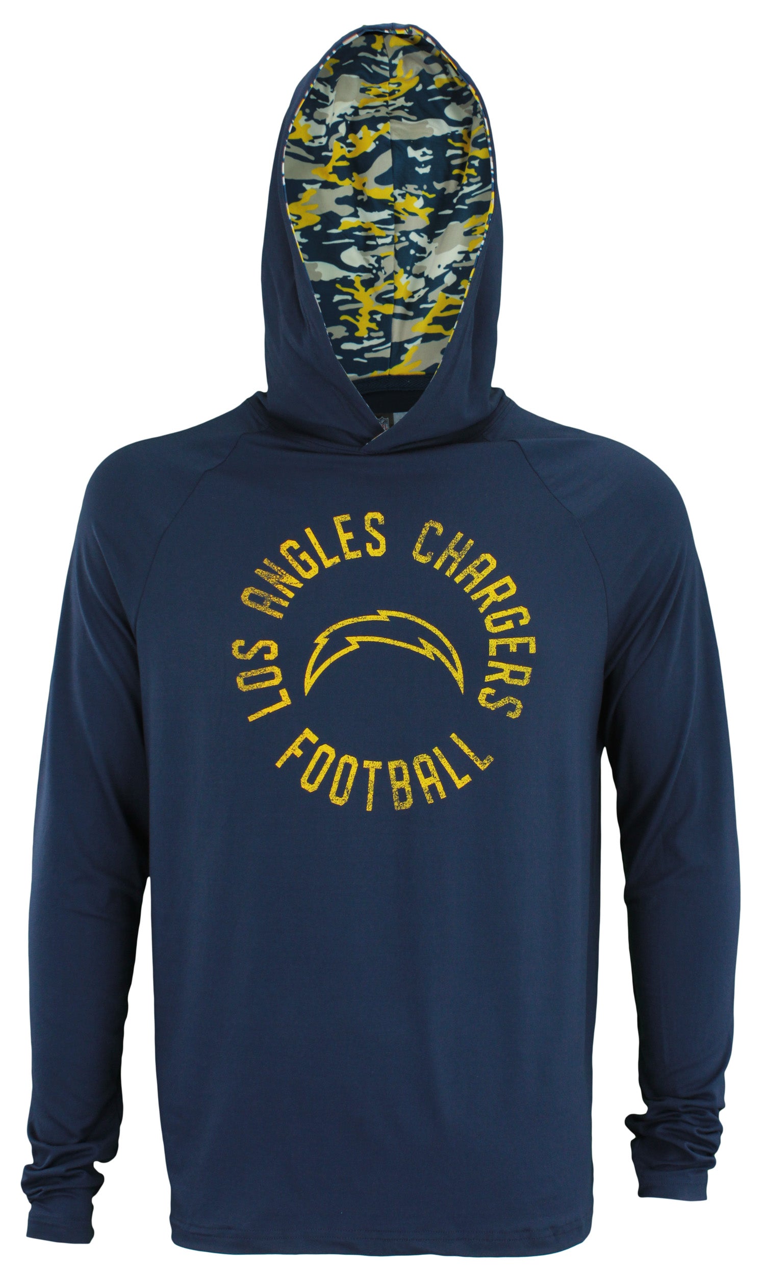 Zubaz Men's NFL Los Angeles Chargers Lightweight Stretch Mini Camo Hoody