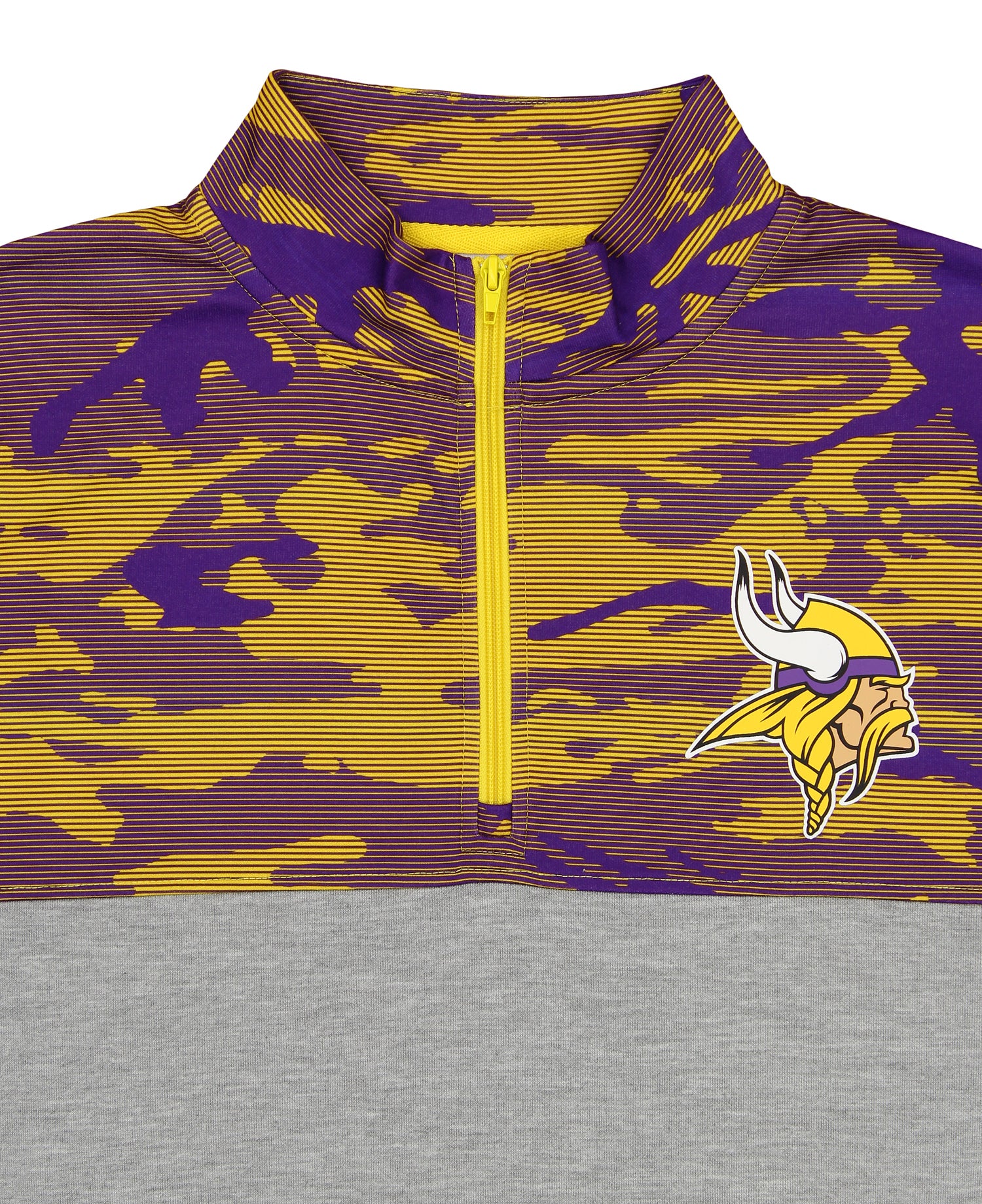 Hot! Zubaz Men's Minnesota Vikings 1/4 Zip Camo Fleece Pullover