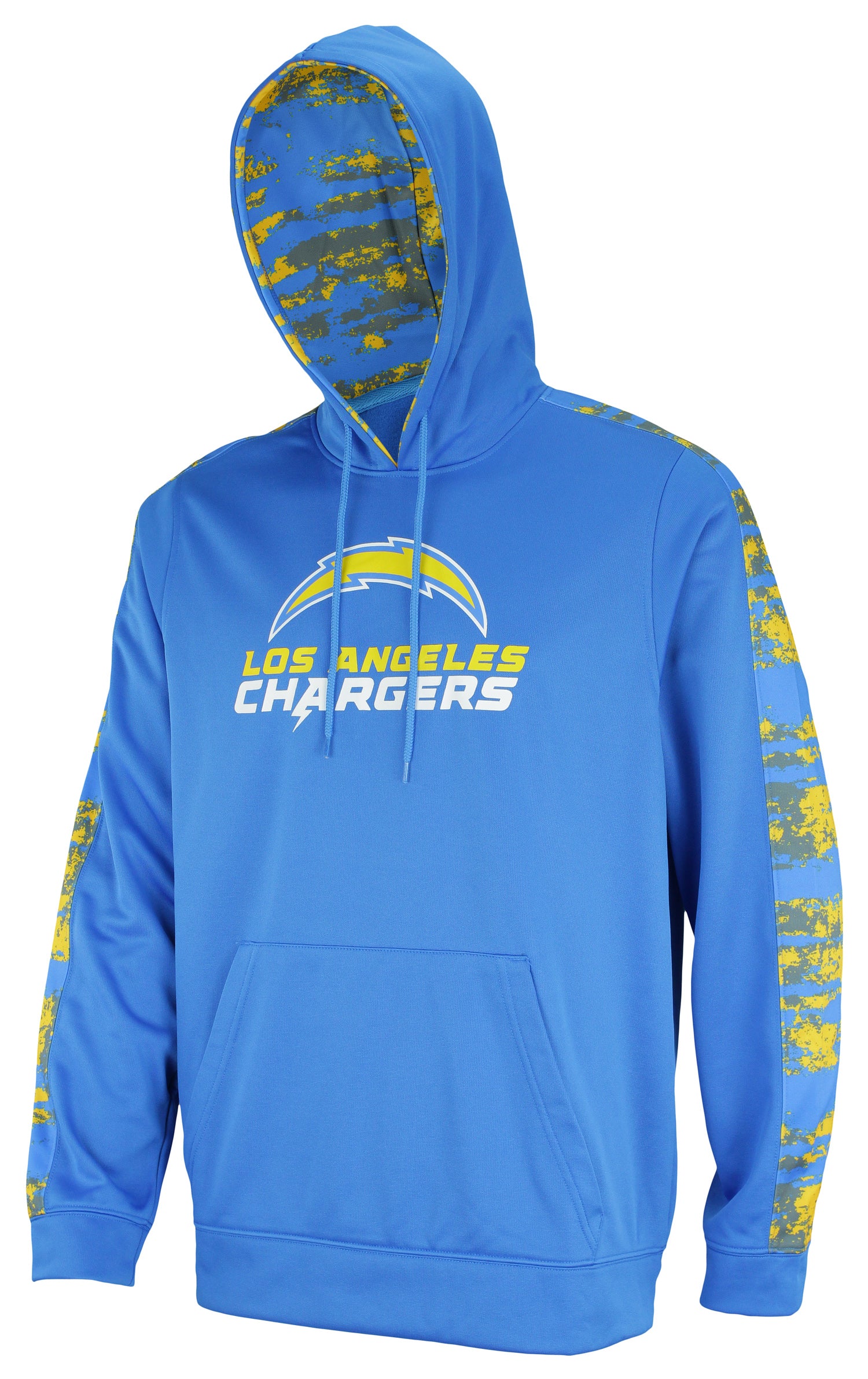 Hot Sale! Men's NFL Los Angeles Chargers Performance Pullover Hoodie with Oxide Sleeves