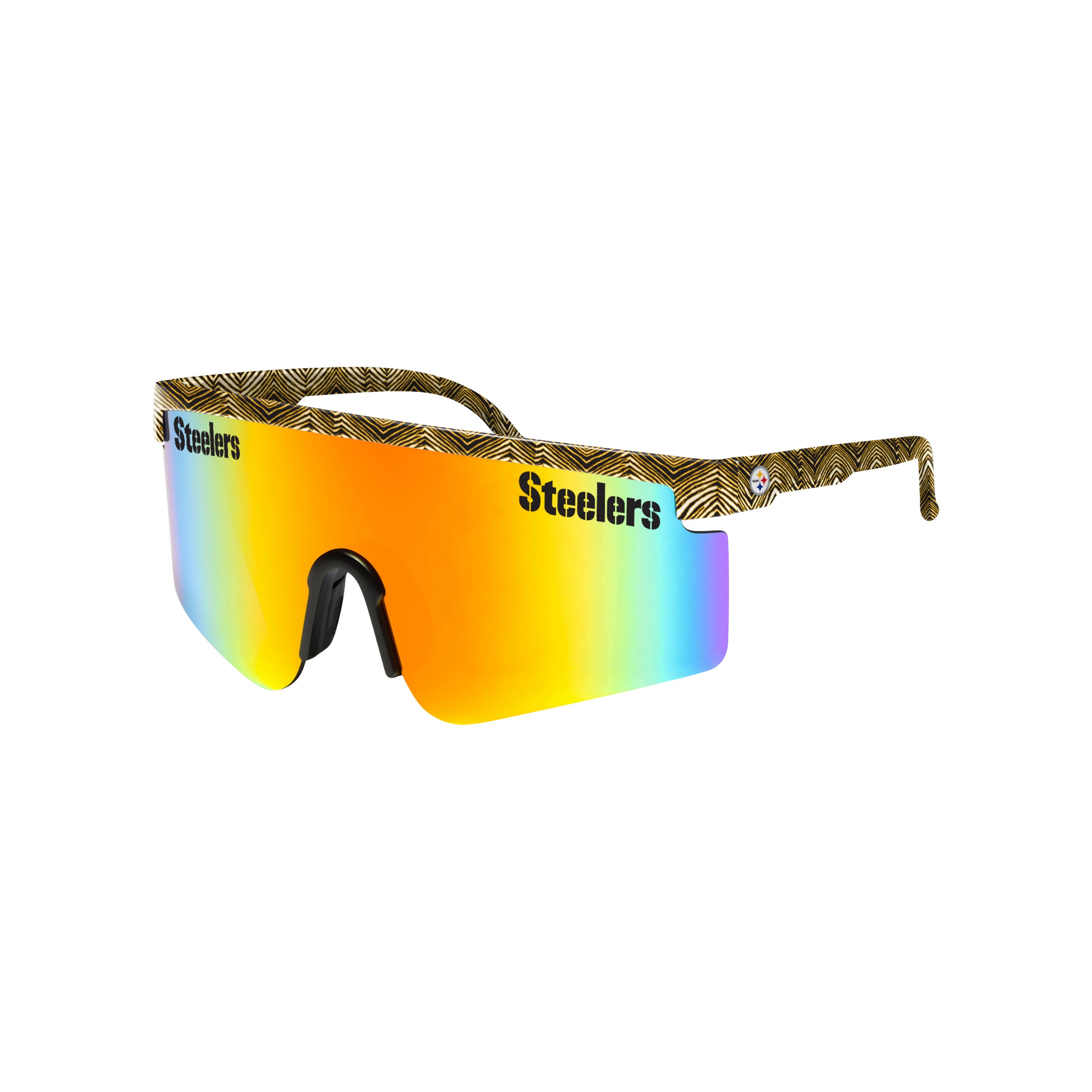 FOCO X Zubaz 90s Retro Polarized NFL Sunglasses for Pittsburgh Steelers Fans