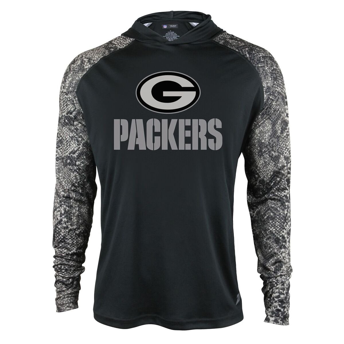Zubaz Men's Lightweight Tonal NFL Green Bay Packers Hoodie
