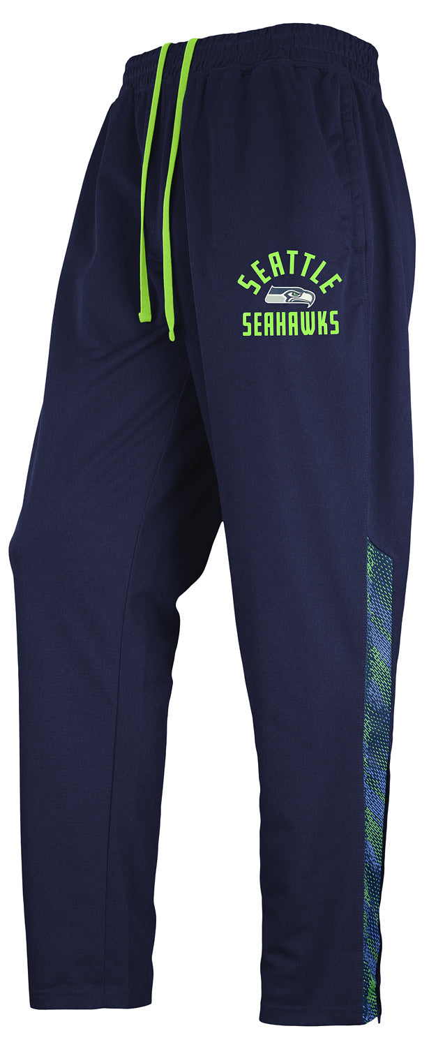 NFL Men's Seattle Seahawks Viper Accented Elevated Jacquard Gym Track Pants