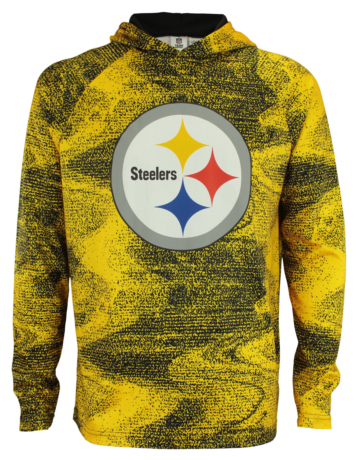 Hot! Zubaz Men's NFL Pittsburgh Steelers Lightweight French Terry Static Hoodie