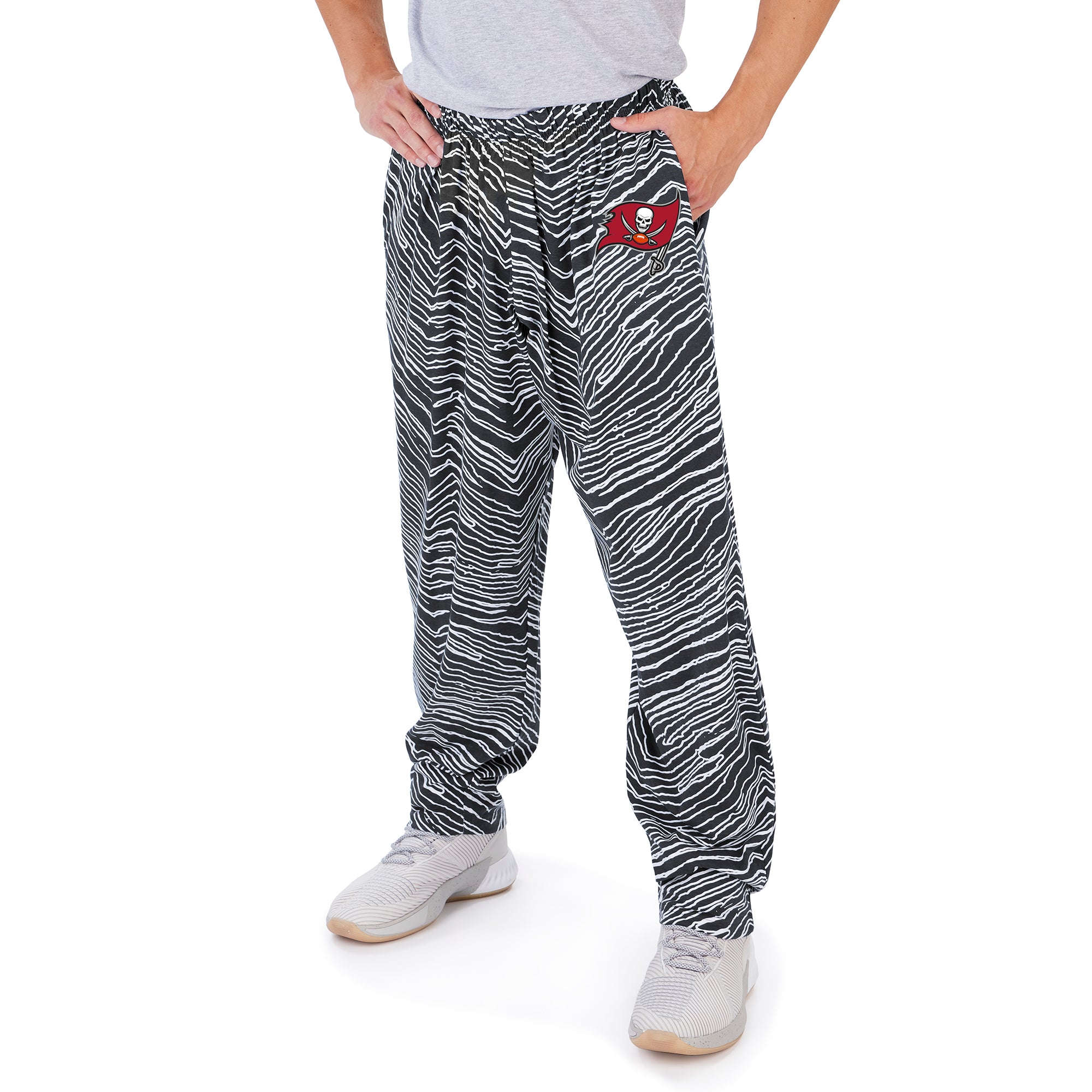 Comfy Zubaz NFL Men's Tampa Bay Buccaneers Zebra Outline Printed Pants