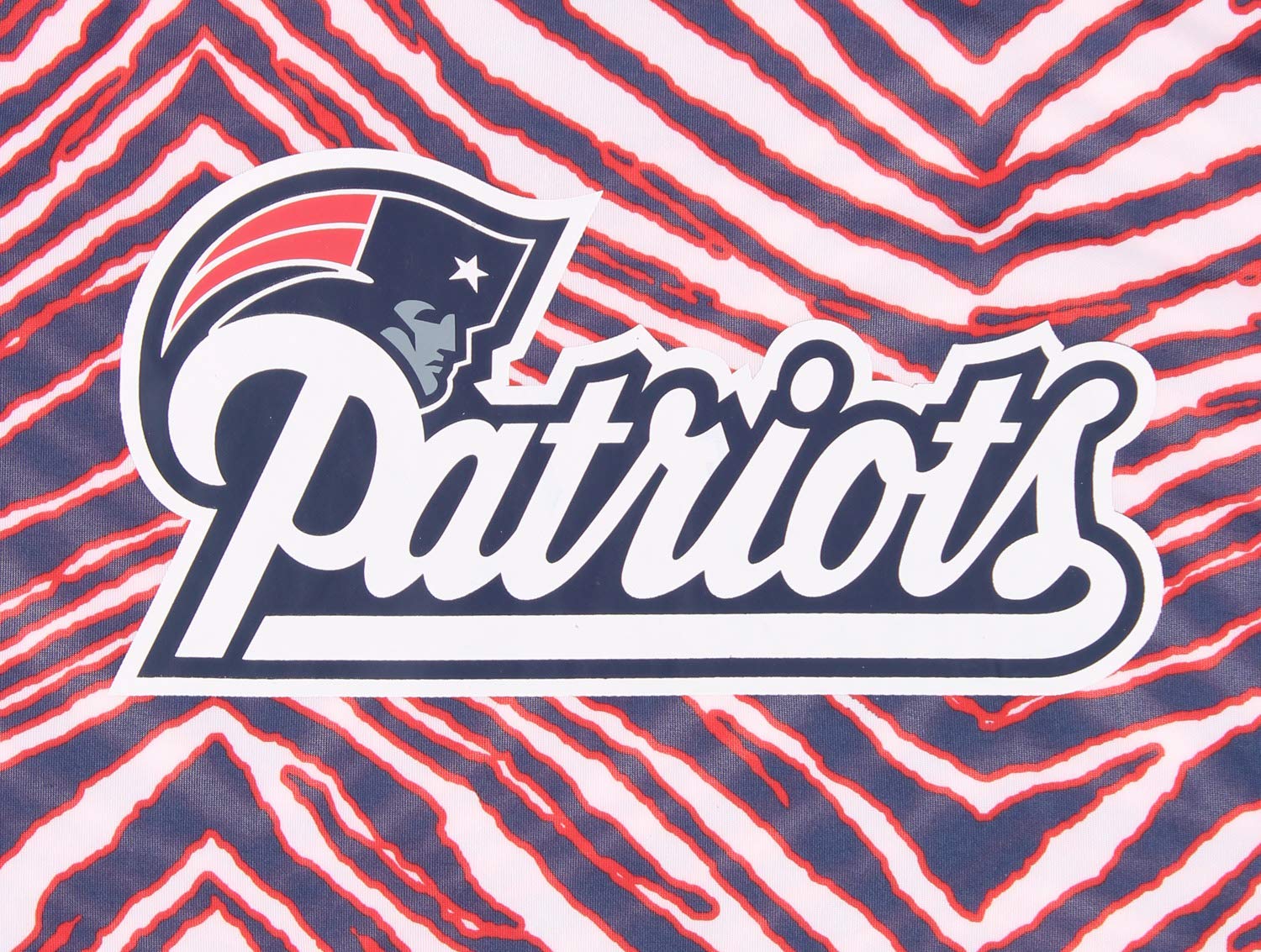 Men's New England Patriots Zebra Print Fleece - Lined Touchdown Hoodie by Zubaz